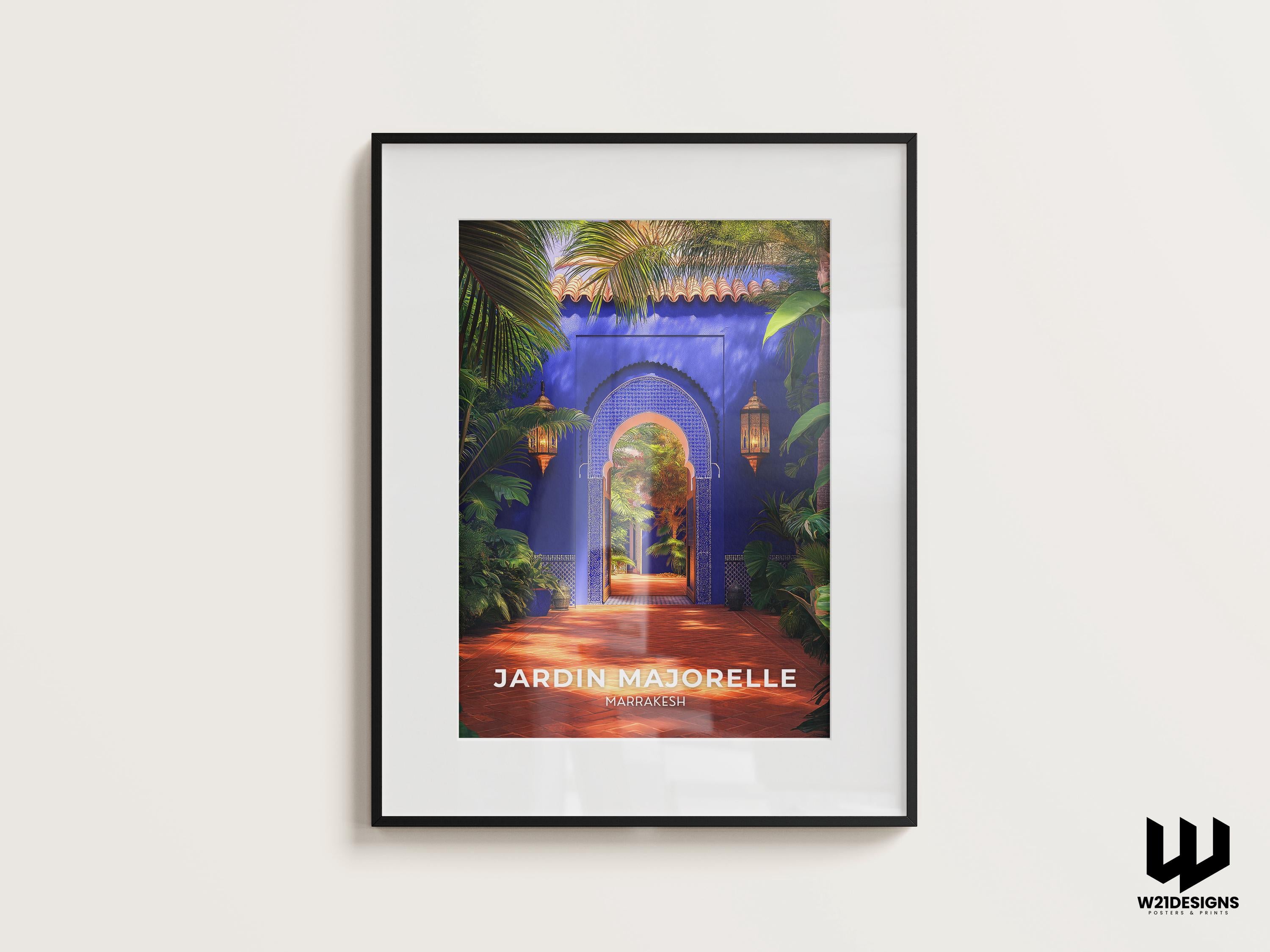 Jardin Majorelle Print: Marrakesh Morocco Travel Poster