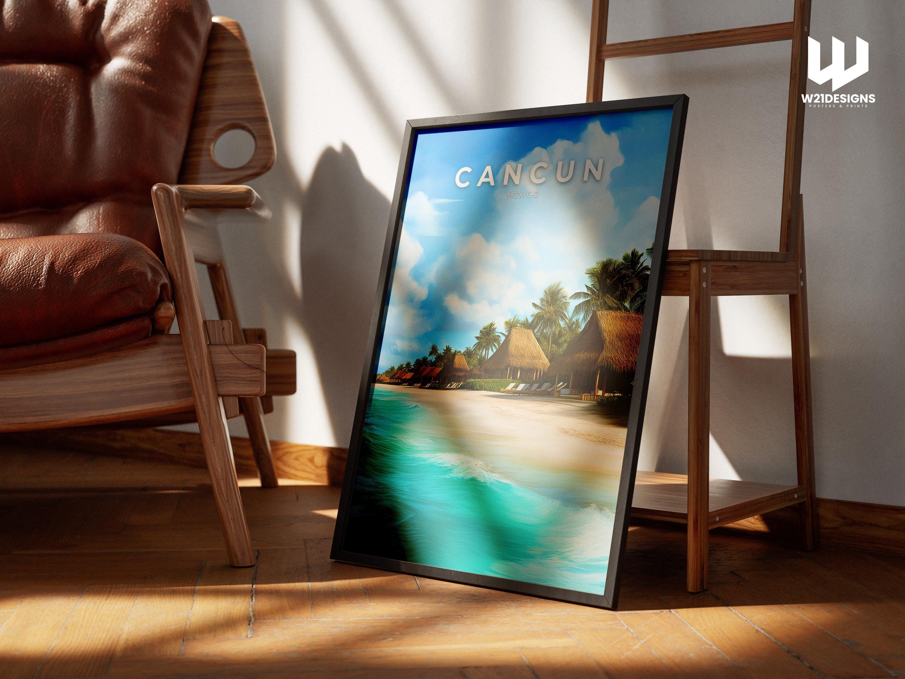 Cancun Beach Print: Tropical Mexico Coastal Wall Art