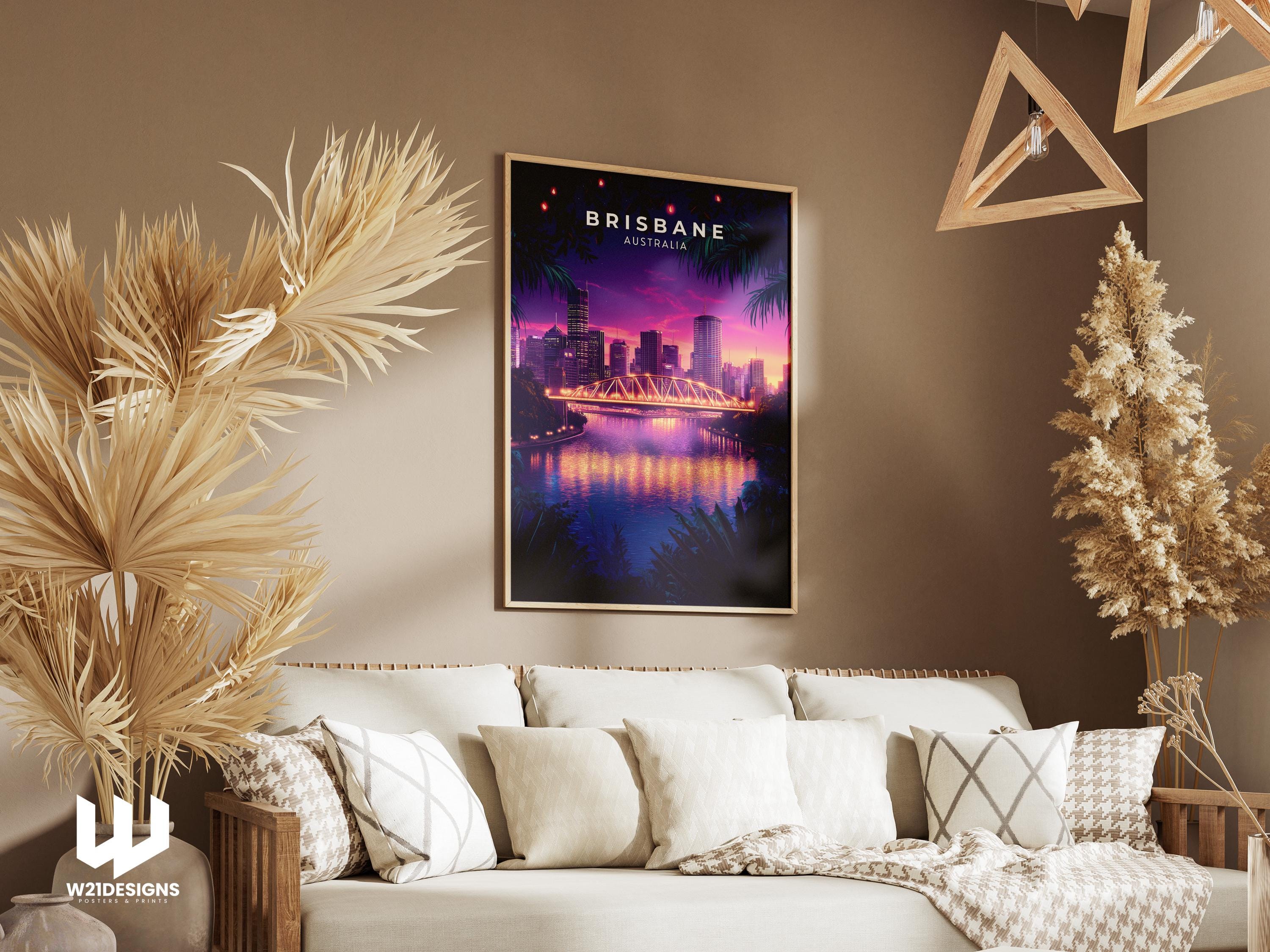 Brisbane Australia Print: Story Bridge Cityscape Art