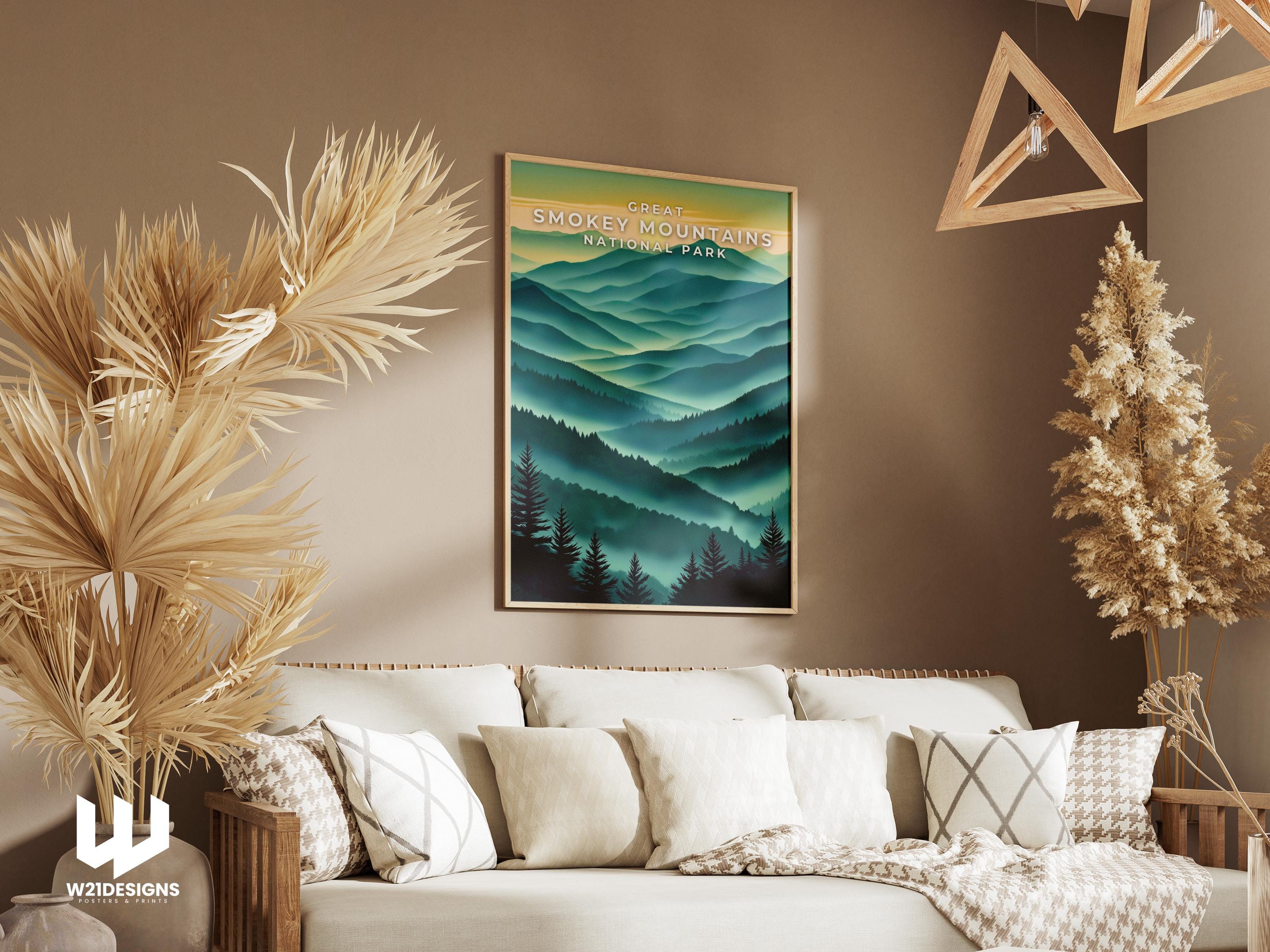 Smoky Mountains National Park Print: Vintage Travel Poster