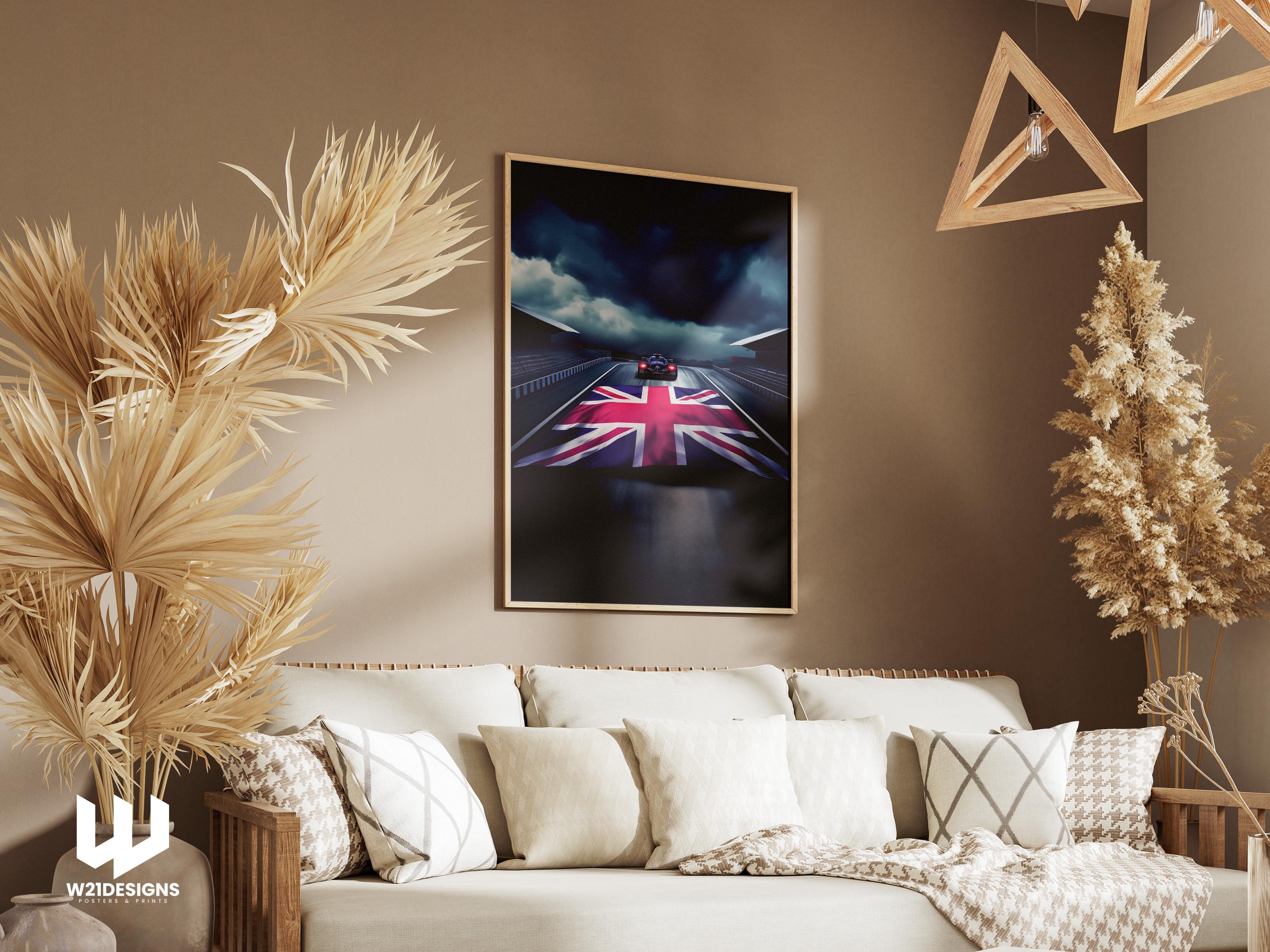 Silverstone Grand Prix Poster: British F1 Racing Art Print