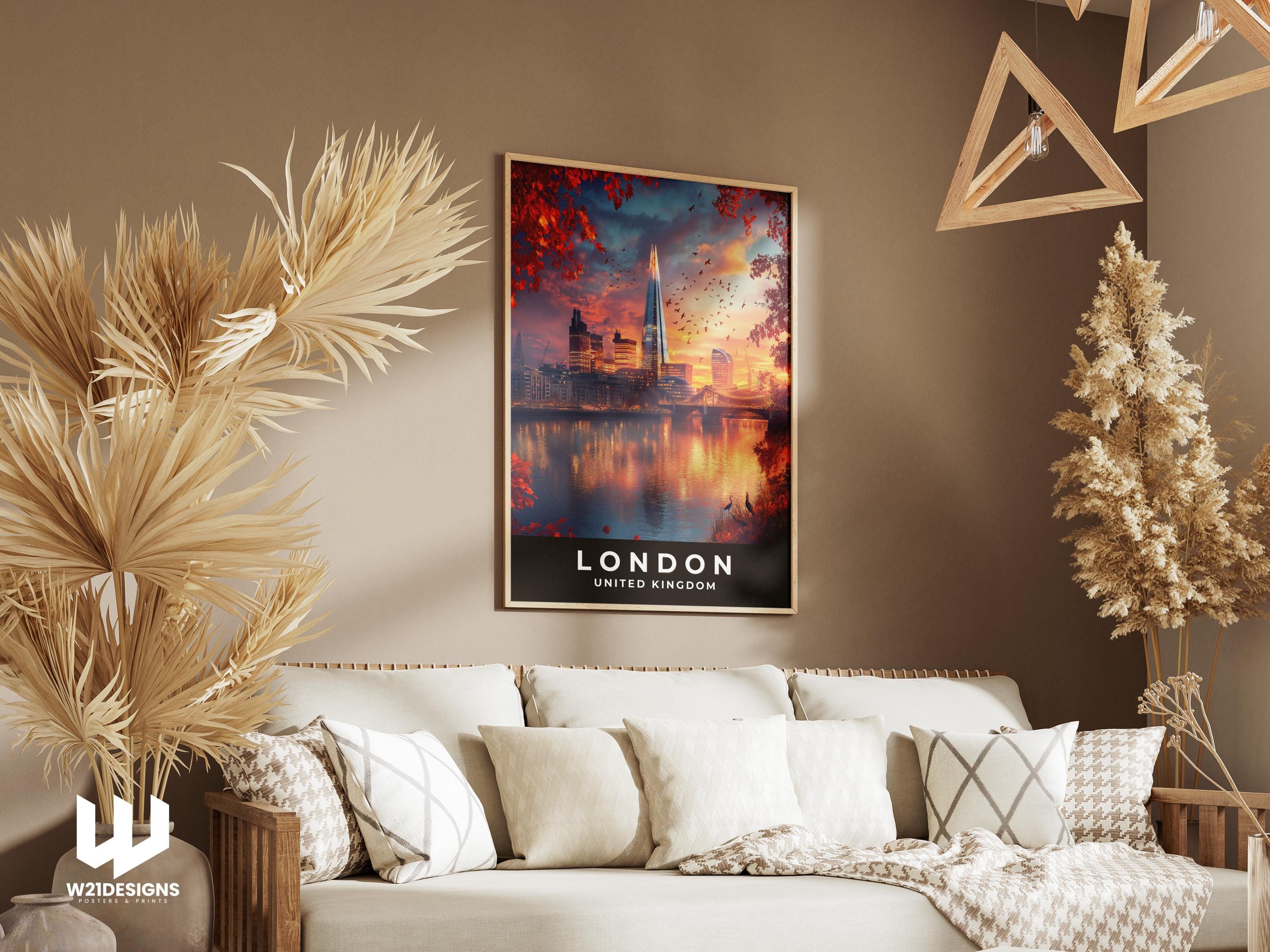 London Travel Poster: Big Ben & Westminster Art Print