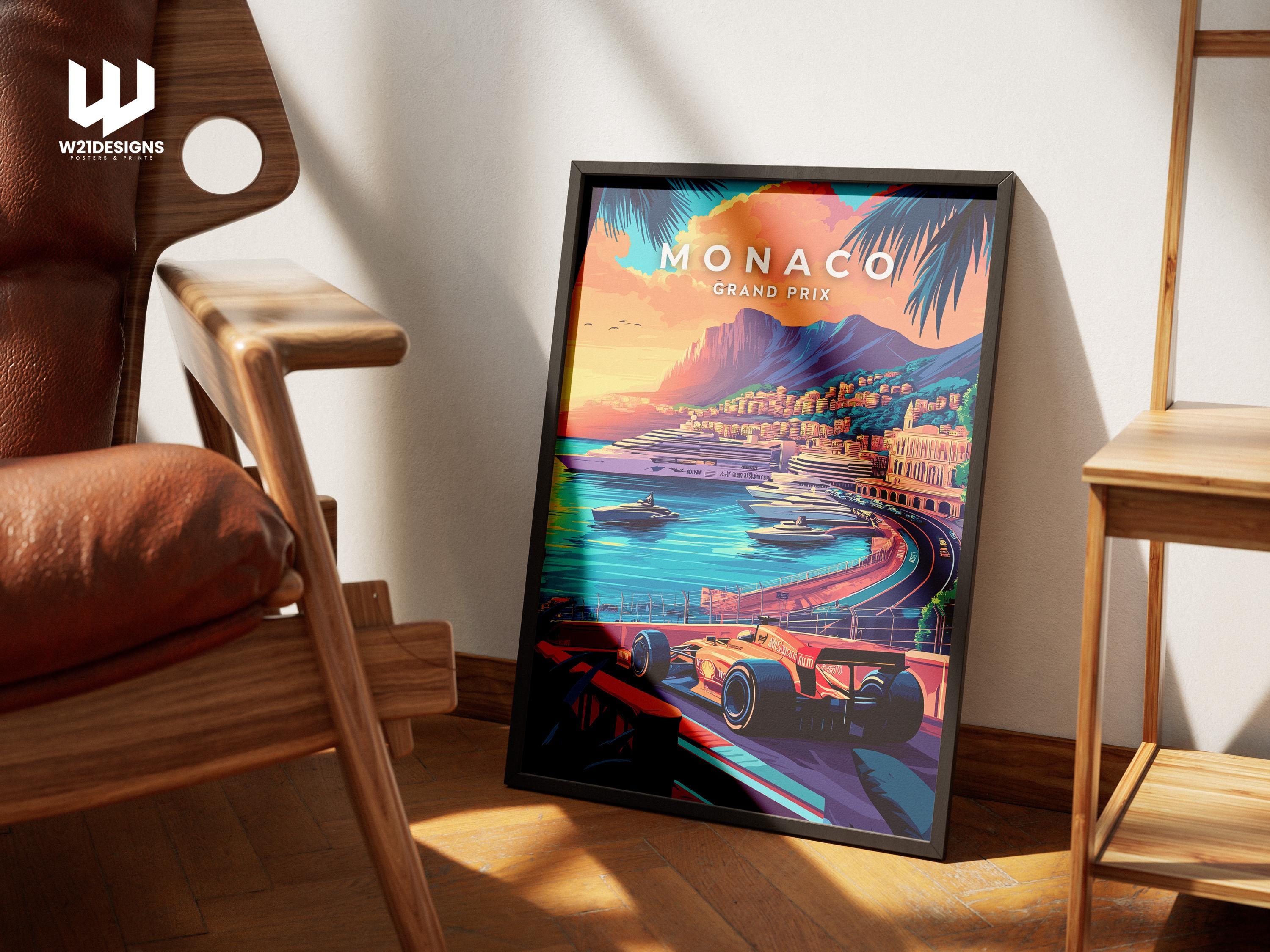 Monaco Grand Prix Poster: French Riviera F1 Racing Art