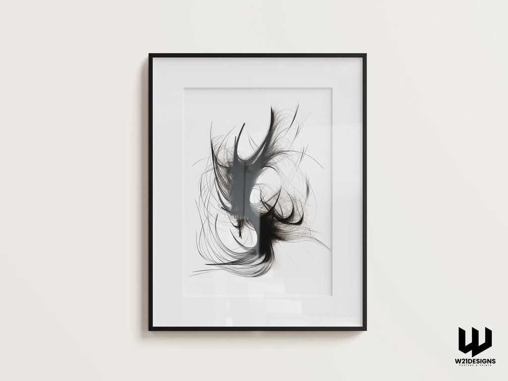 Black and White Abstract Print - Trendy Minimalist Wall Art, Monochrome Modern Decor, Neutral Home Aesthetic, Modern Wall Art, Abstract Art