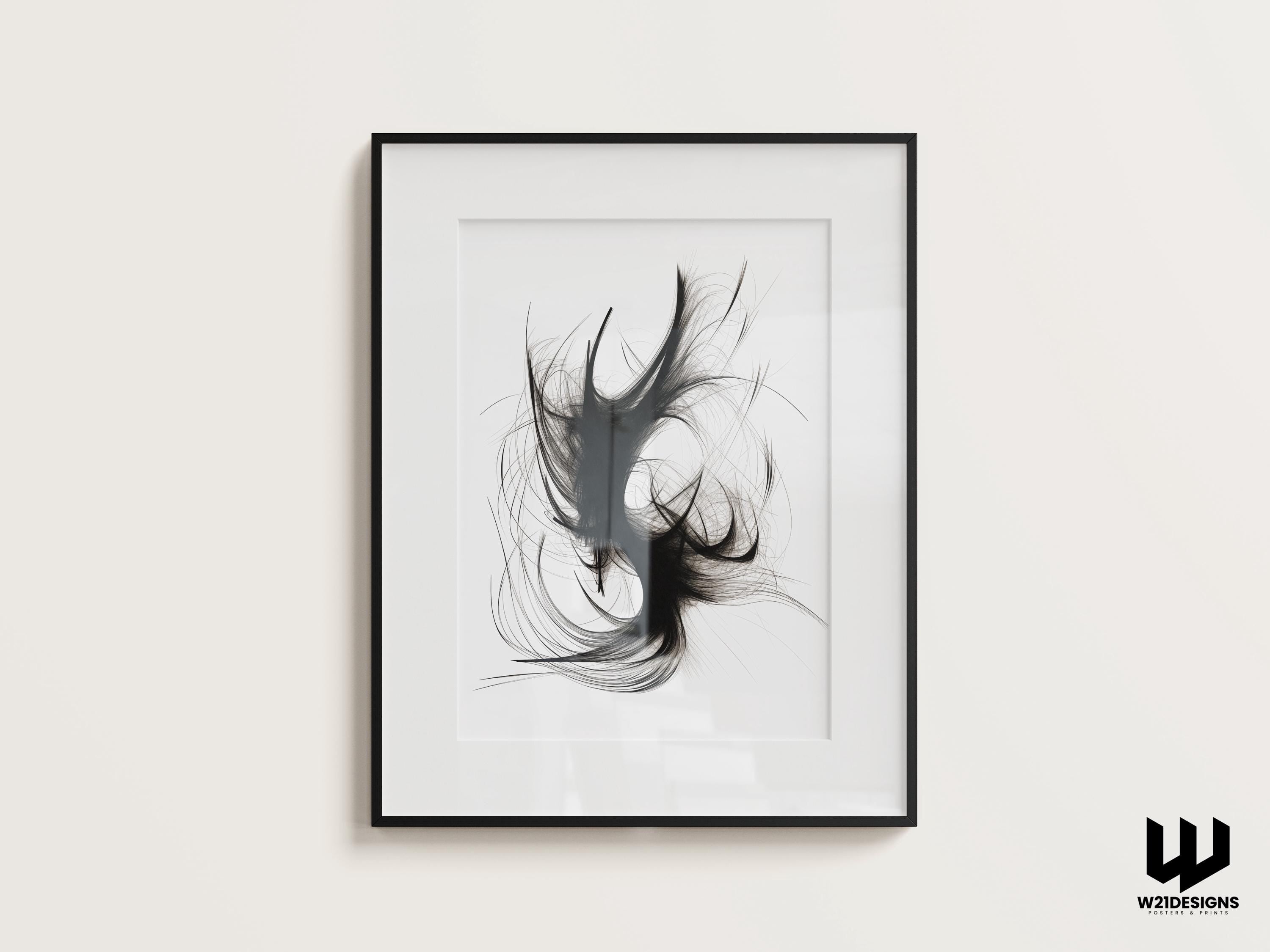 Black and White Abstract Print - Trendy Minimalist Wall Art, Monochrome Modern Decor, Neutral Home Aesthetic, Modern Wall Art, Abstract Art