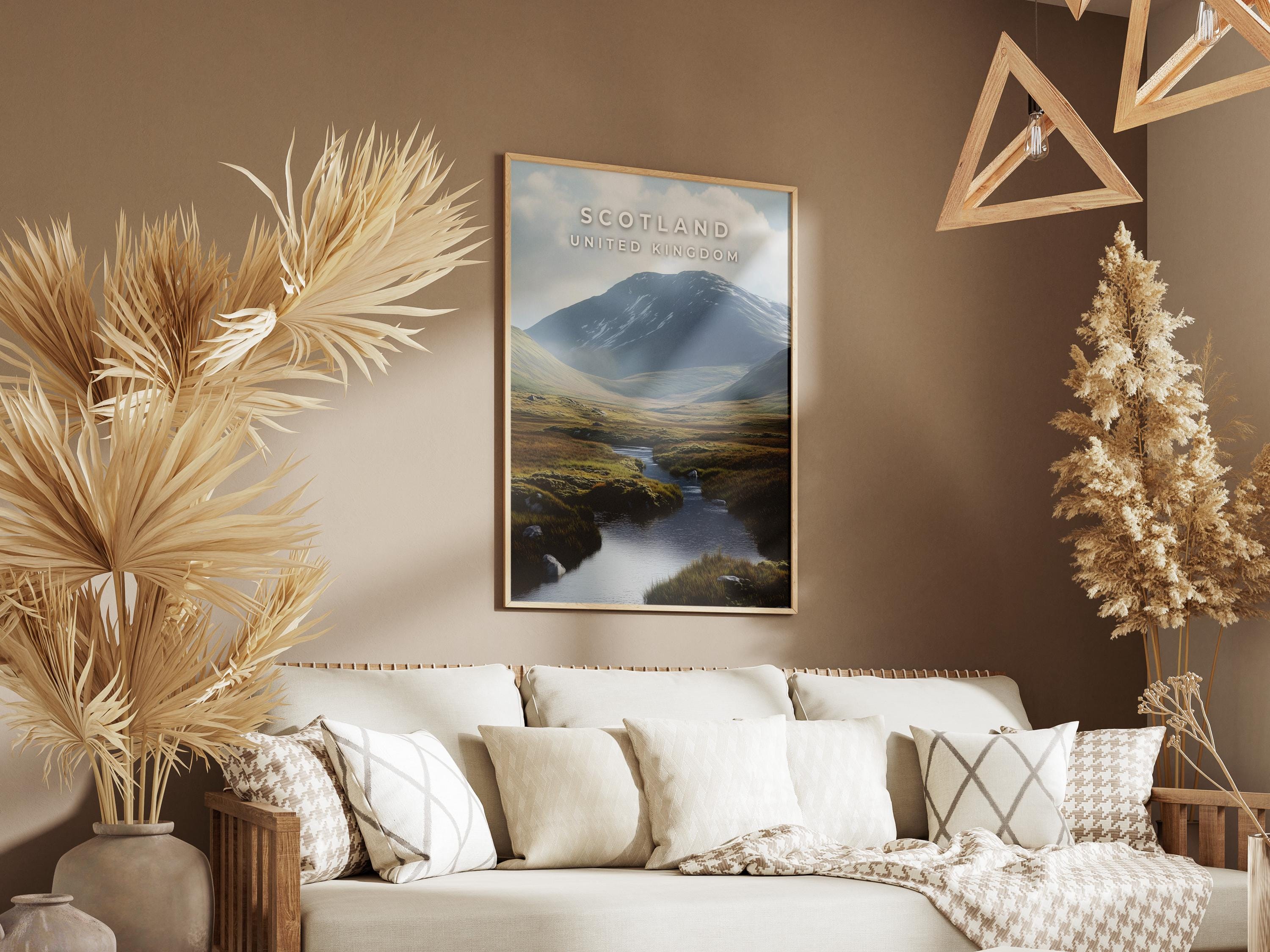 Scottish Highlands Travel Poster: Scotland Wall Art Print