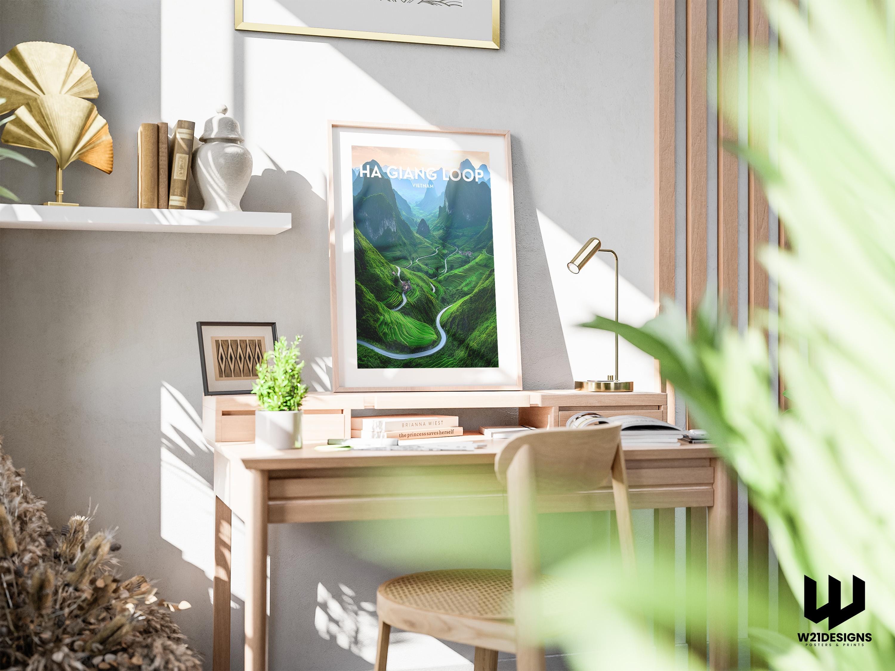 Ha Giang Loop Vietnam Poster: Scenic Mountain Road Trip Print