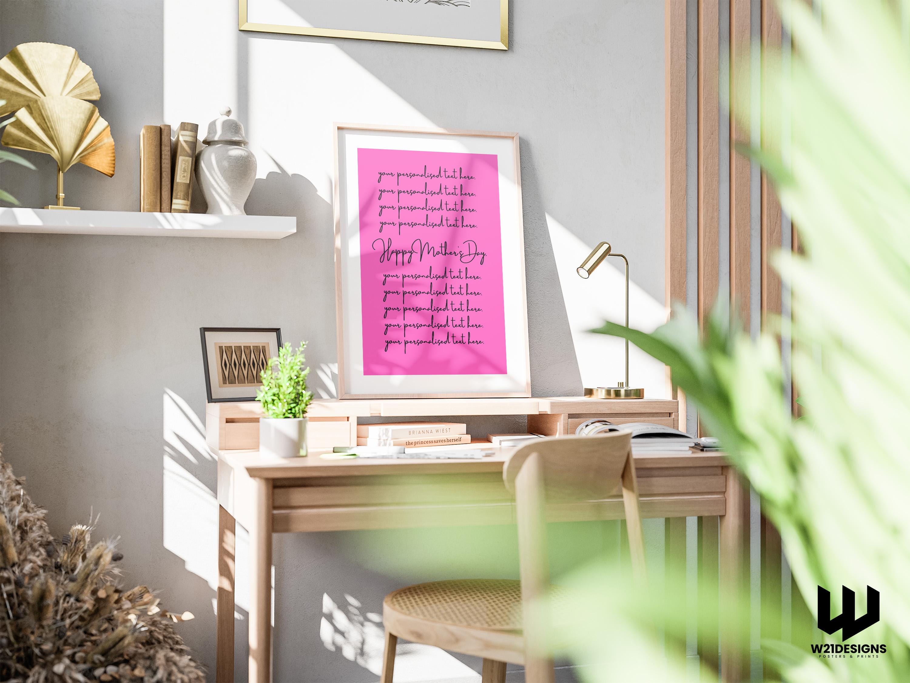Personalized Mother's Day Print: Custom Text Gift