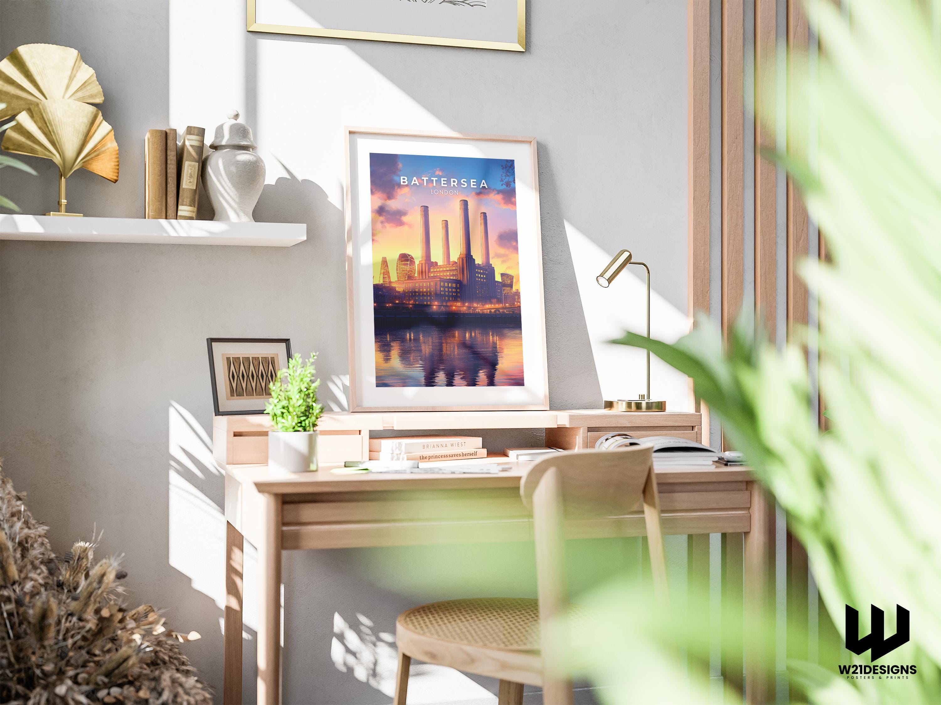 Battersea Power Station Art Print: London Industrial Landmark