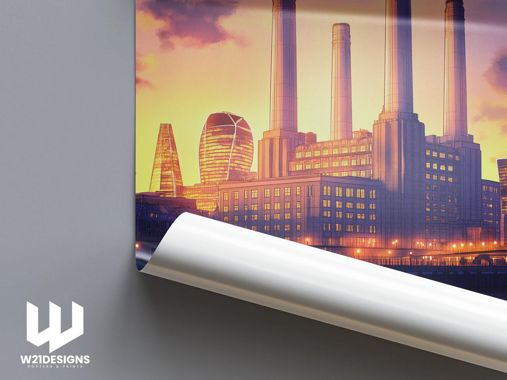 Battersea Power Station Art Print: London Industrial Landmark