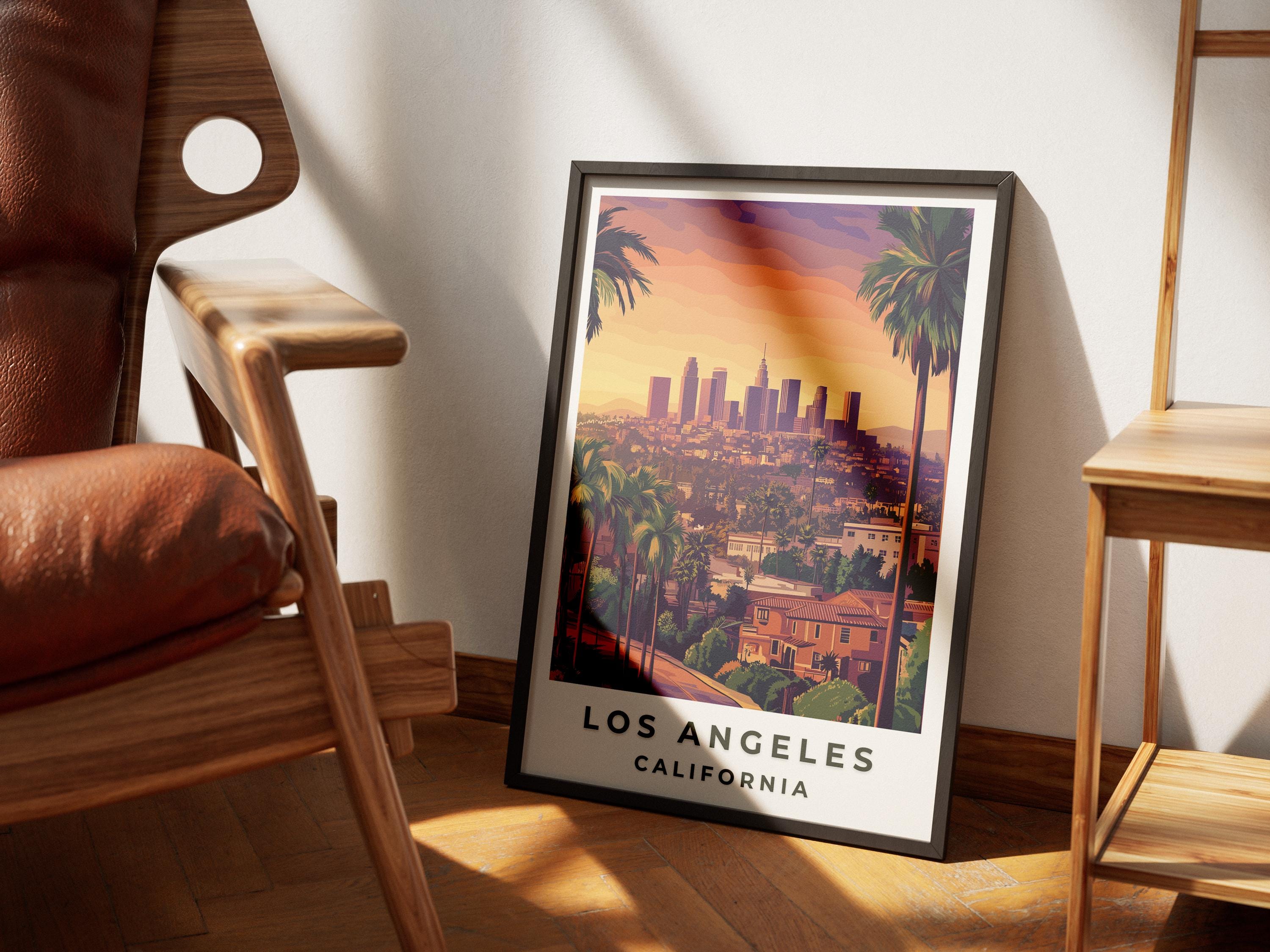 Los Angeles Travel Poster: Vintage California Art Print