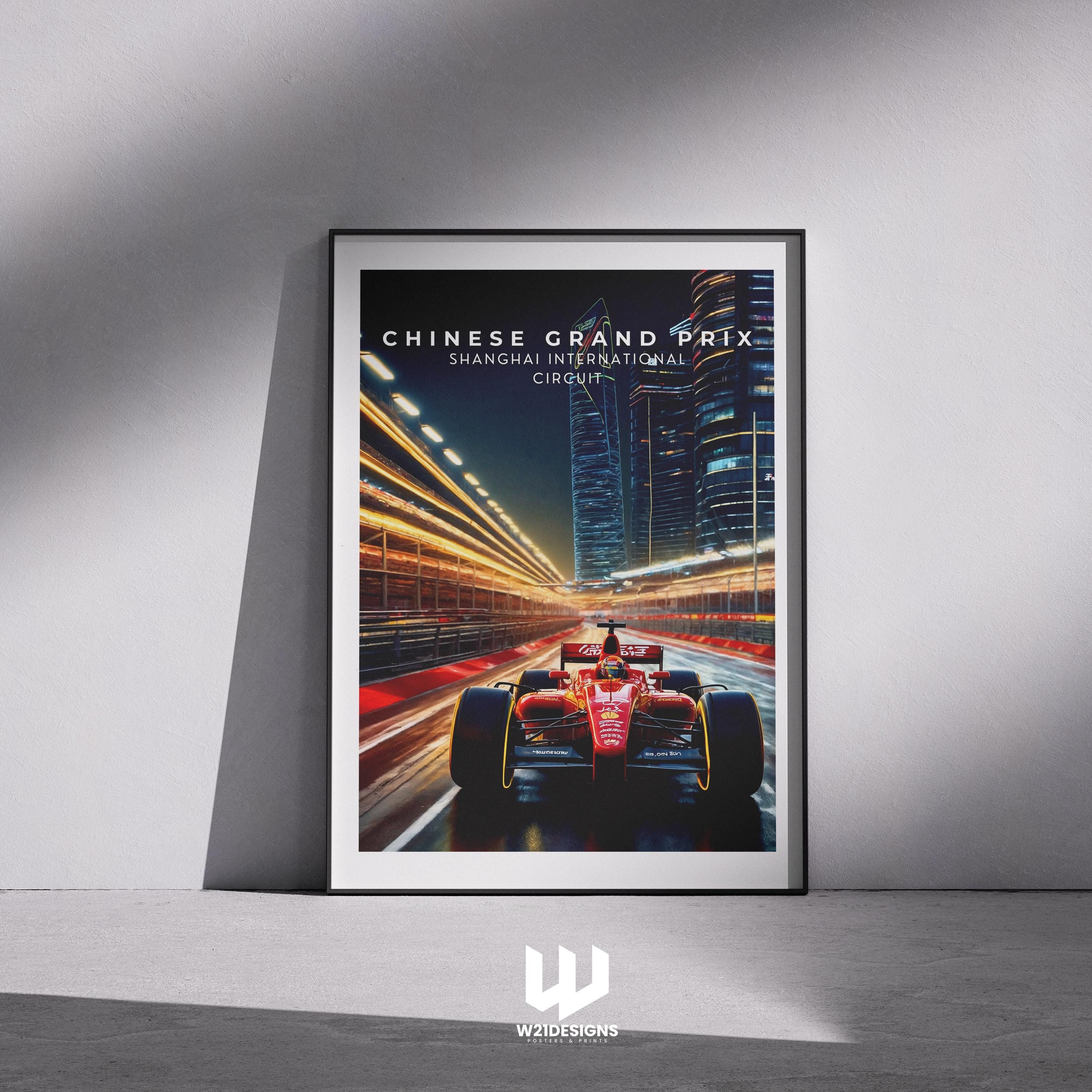 Shanghai International Circuit F1 Poster: Chinese Grand Prix Racing Art