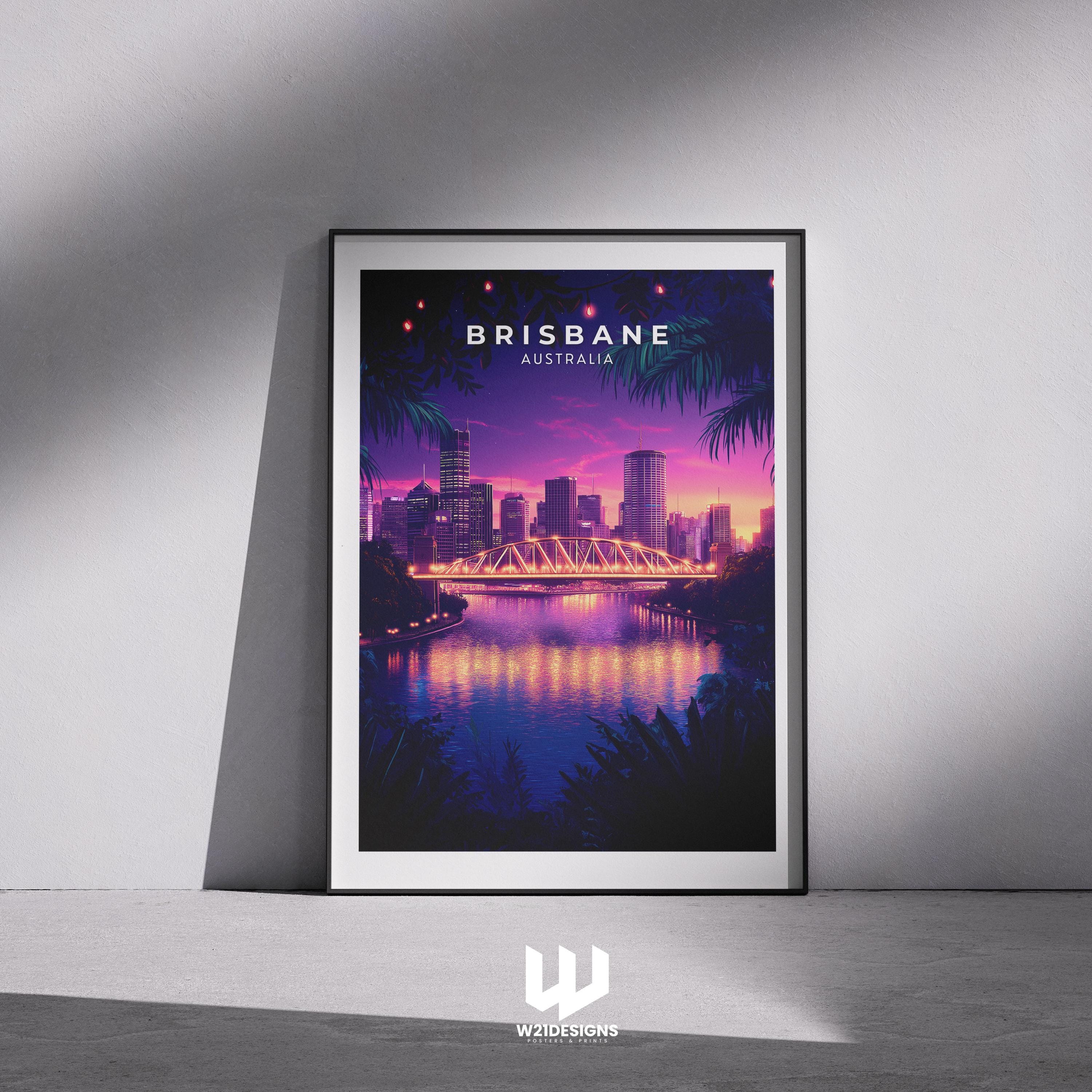 Brisbane Australia Print: Story Bridge Cityscape Art