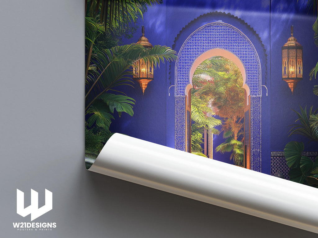 Jardin Majorelle Print: Marrakesh Morocco Travel Poster