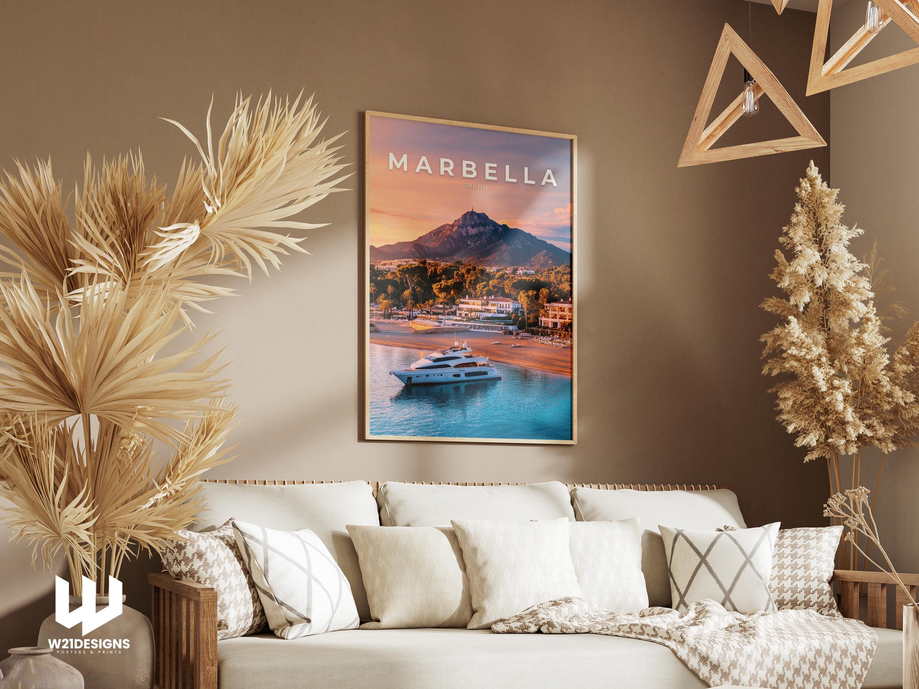 Marbella Travel Poster: Spanish Riviera Coastal Art Print