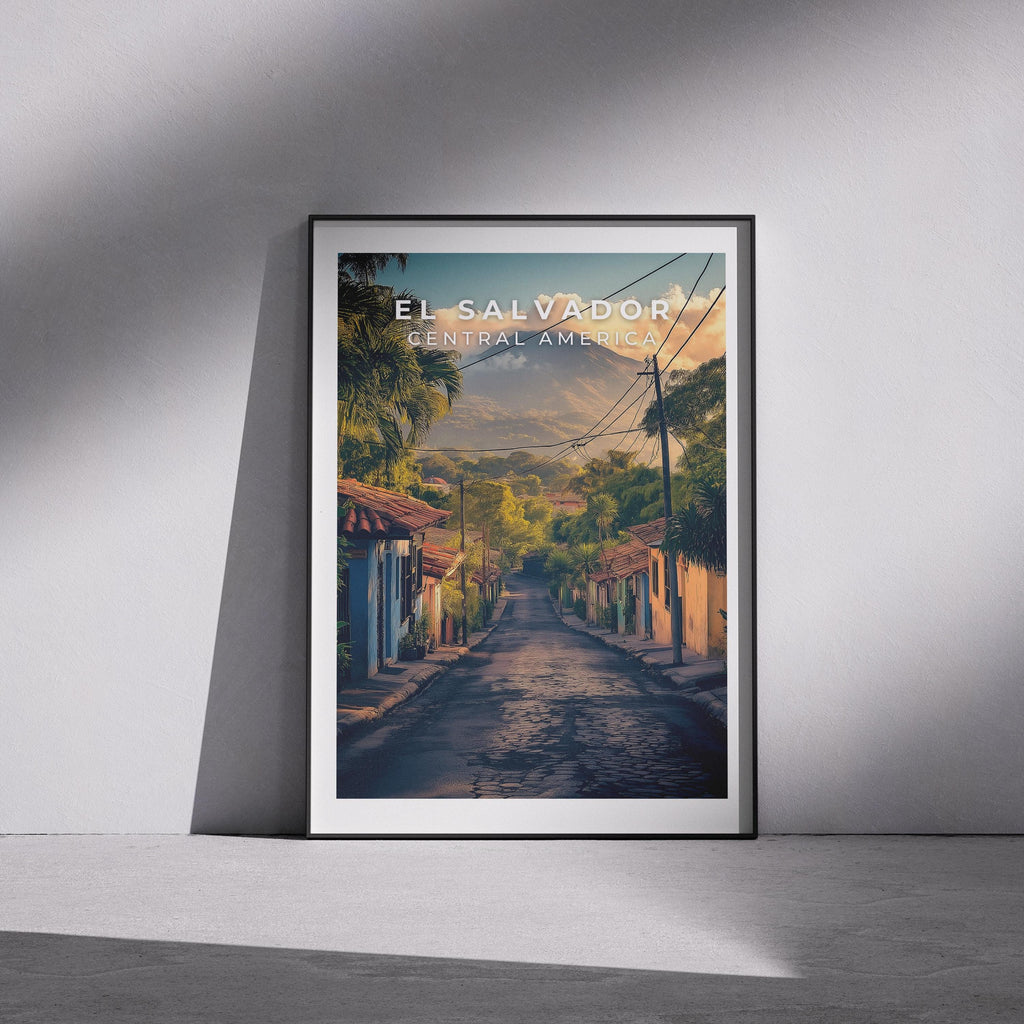 El Salvador Travel Poster: Vintage Central America Art Print