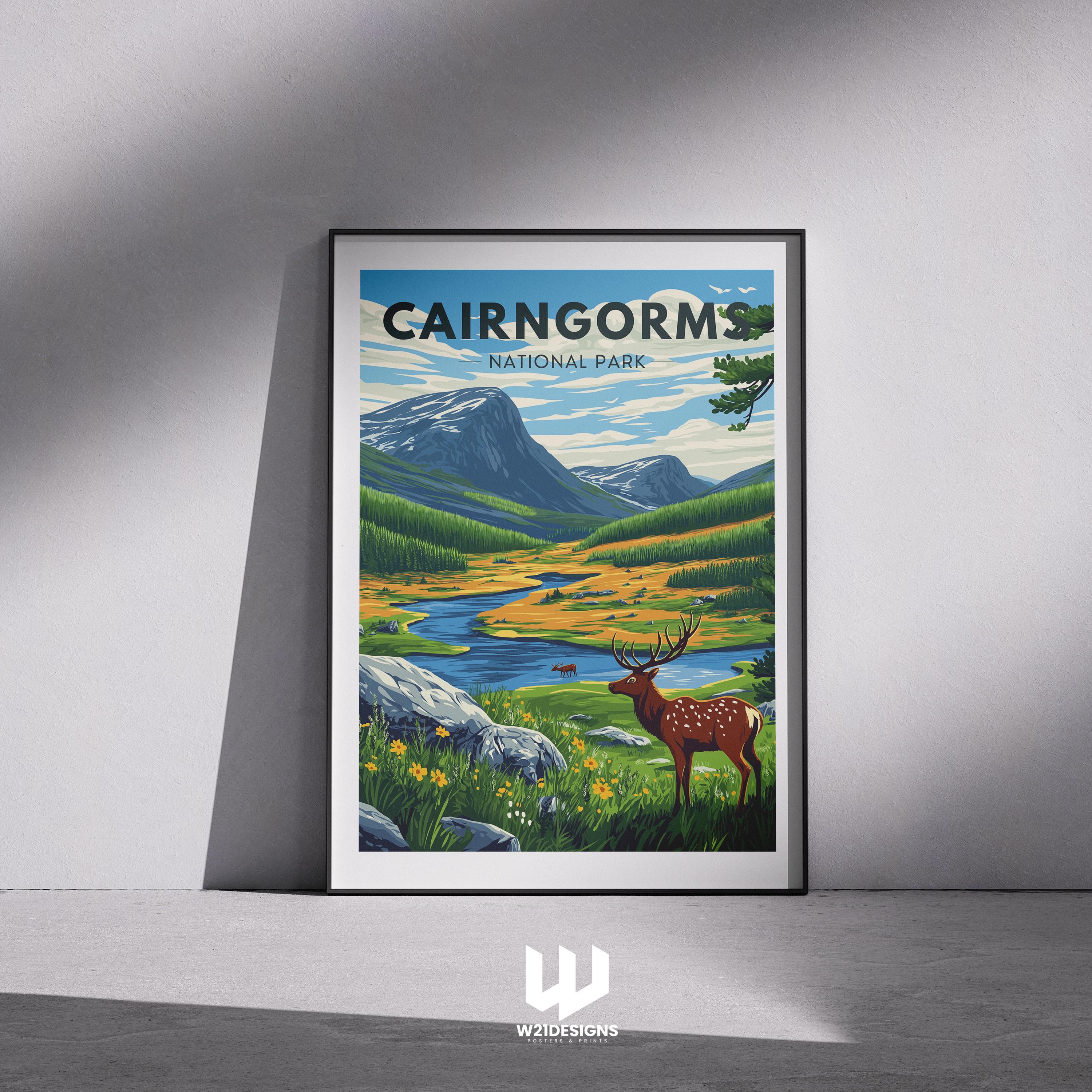 Cairngorms National Park Print: Scotland Highland Landscape Art
