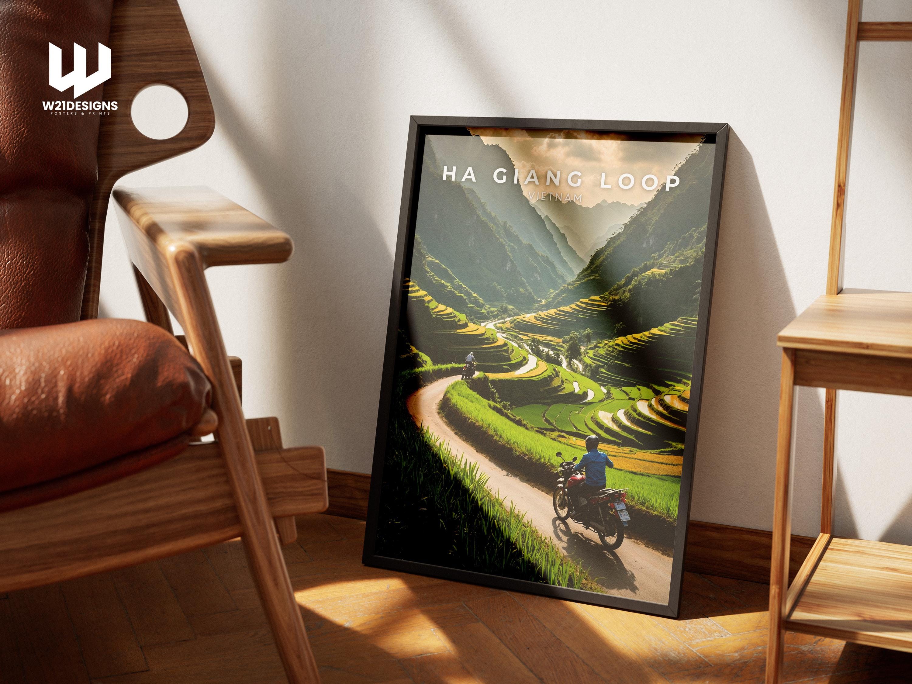 Ha Giang Loop Travel Poster: Vietnam Road Trip Art Print