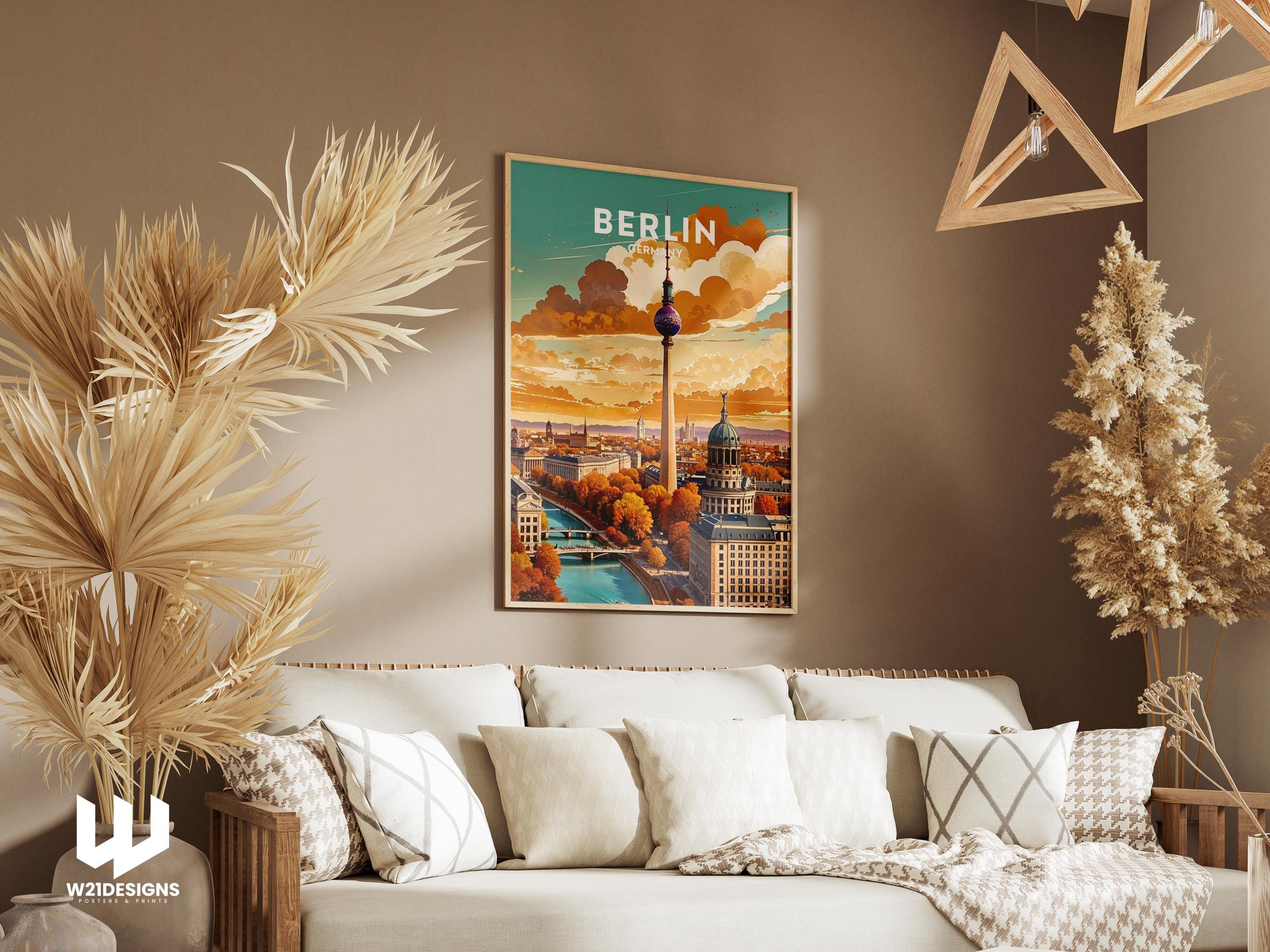 Berlin Cityscape Art Print: Modern Germany Travel Poster