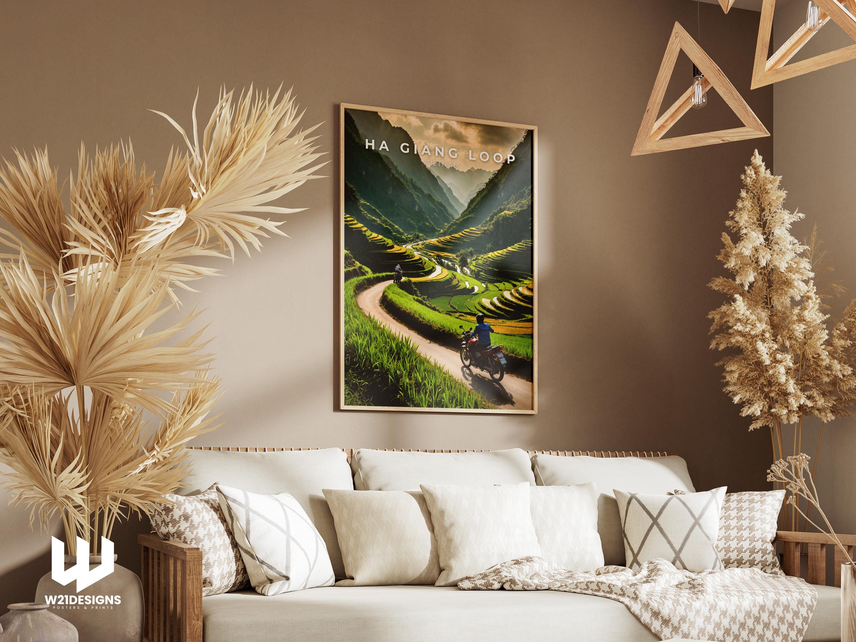 Ha Giang Loop Travel Poster: Vietnam Road Trip Art Print