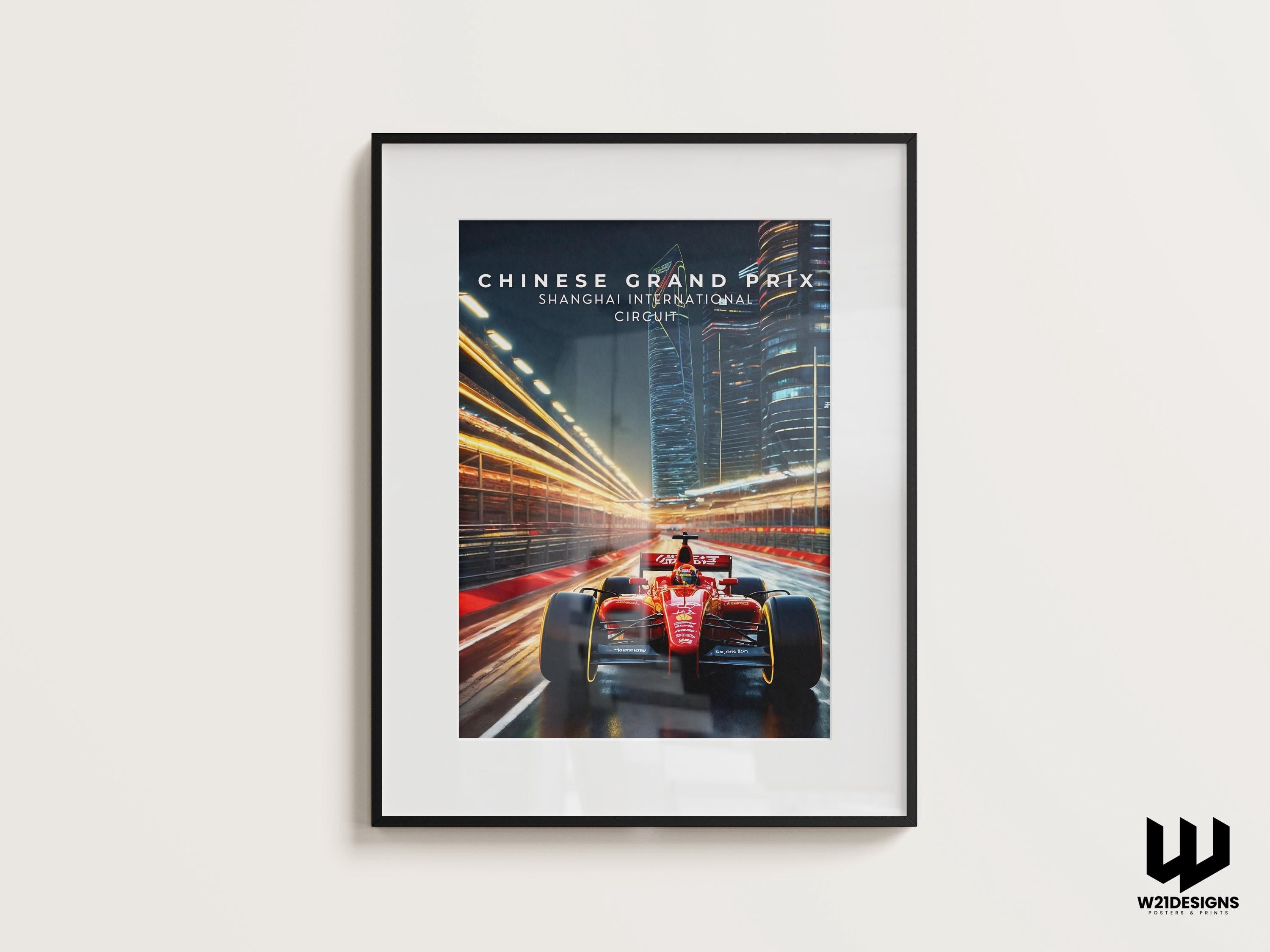 Shanghai International Circuit F1 Poster: Chinese Grand Prix Racing Art