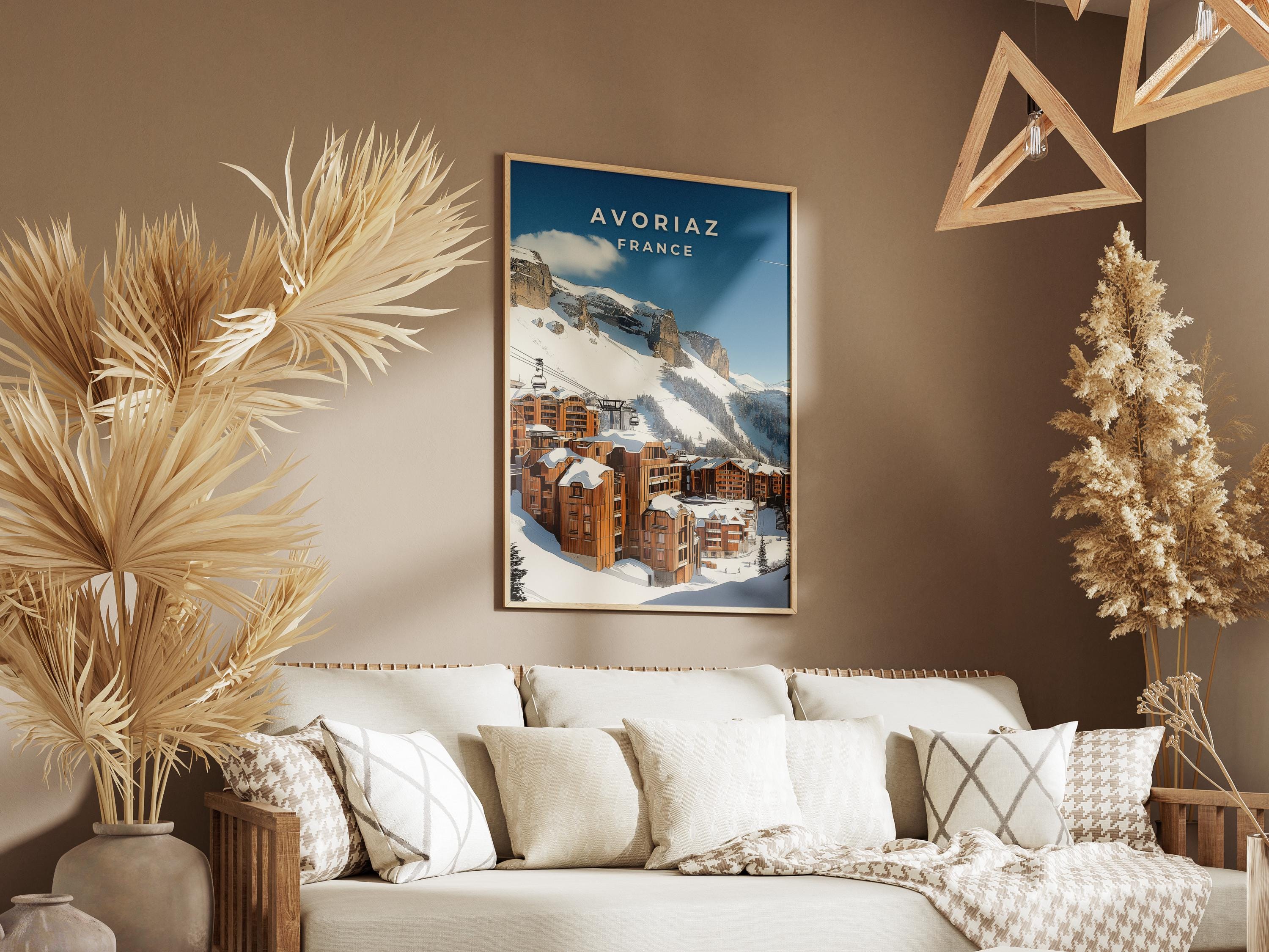Avoriaz Ski Resort Print: Vintage French Alps Travel Poster