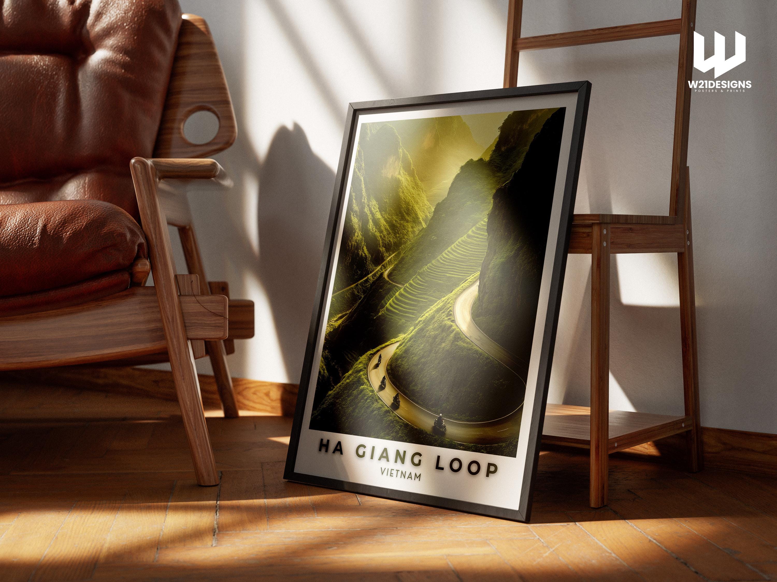 Ha Giang Loop Travel Poster: Vietnam Road Trip Wall Art