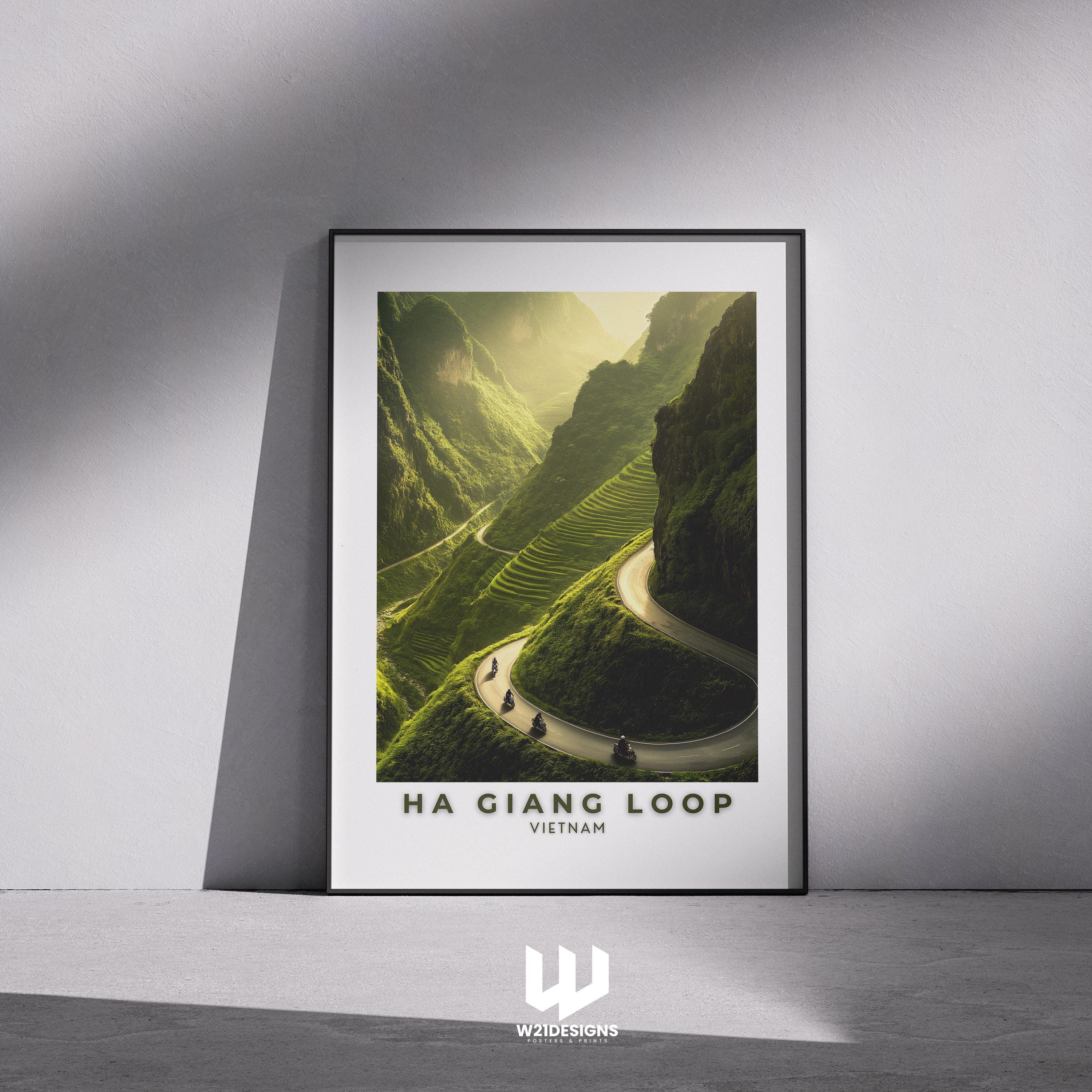 Ha Giang Loop Travel Poster: Vietnam Road Trip Wall Art