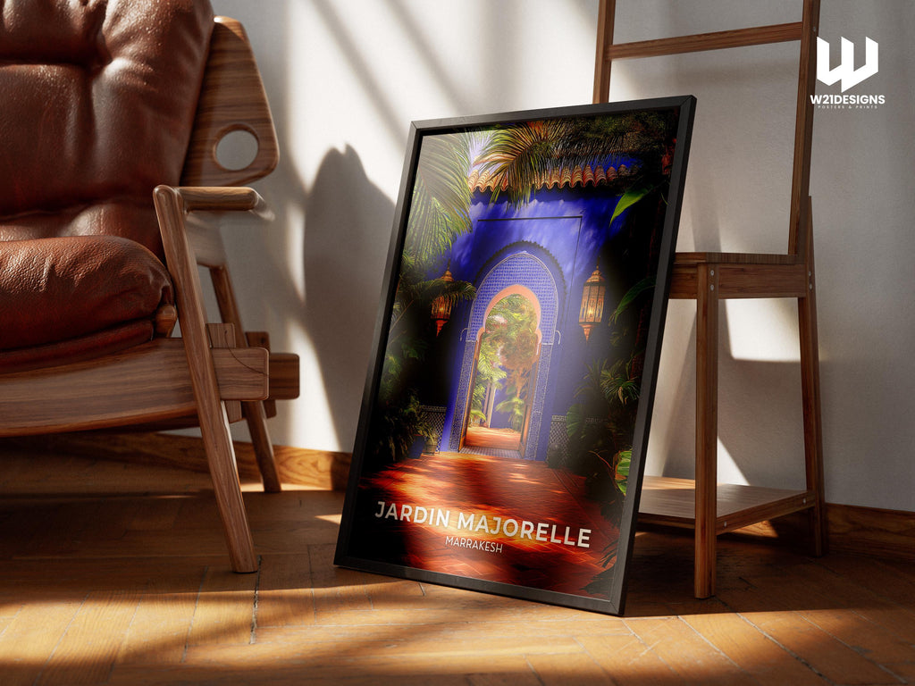 Jardin Majorelle Print: Marrakesh Morocco Travel Poster