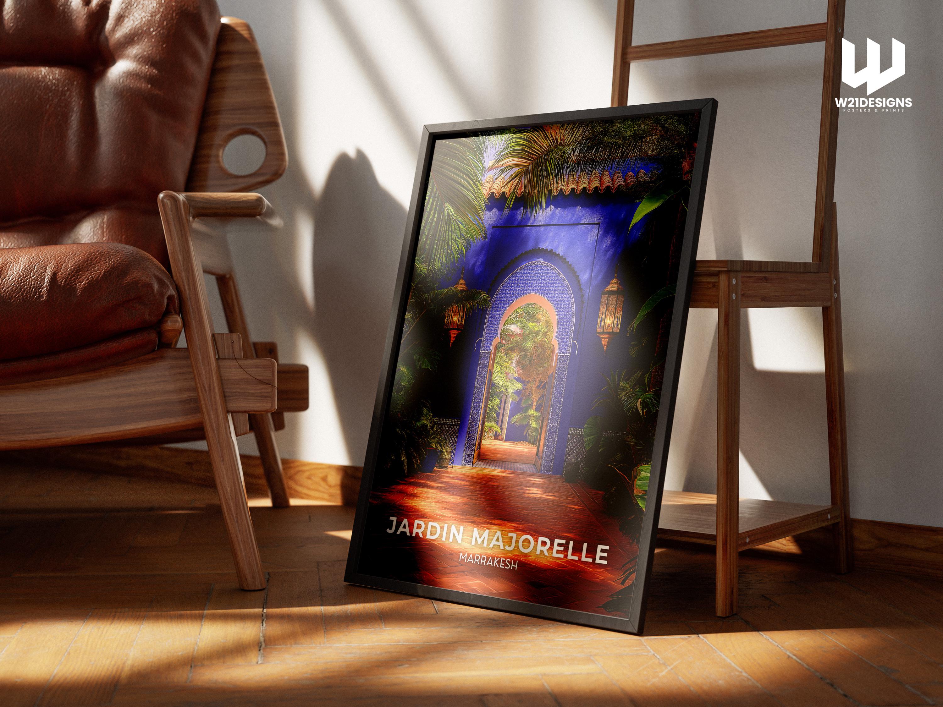 Jardin Majorelle Print: Marrakesh Morocco Travel Poster