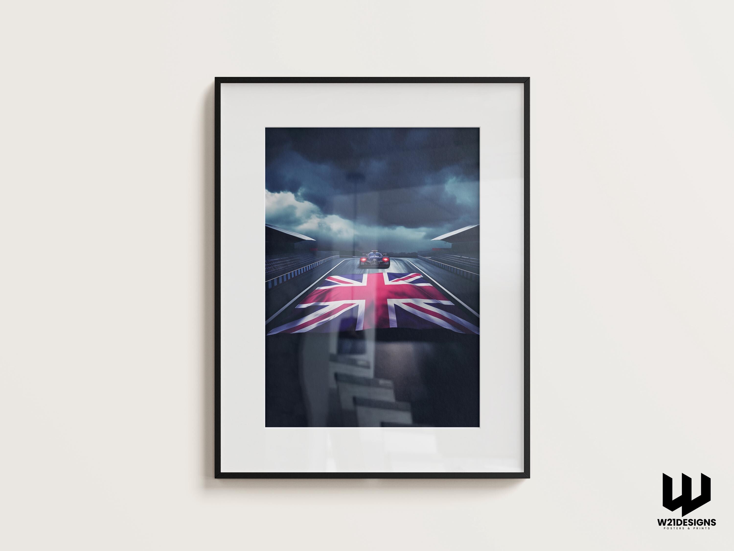 Silverstone Grand Prix Poster: British F1 Racing Art Print