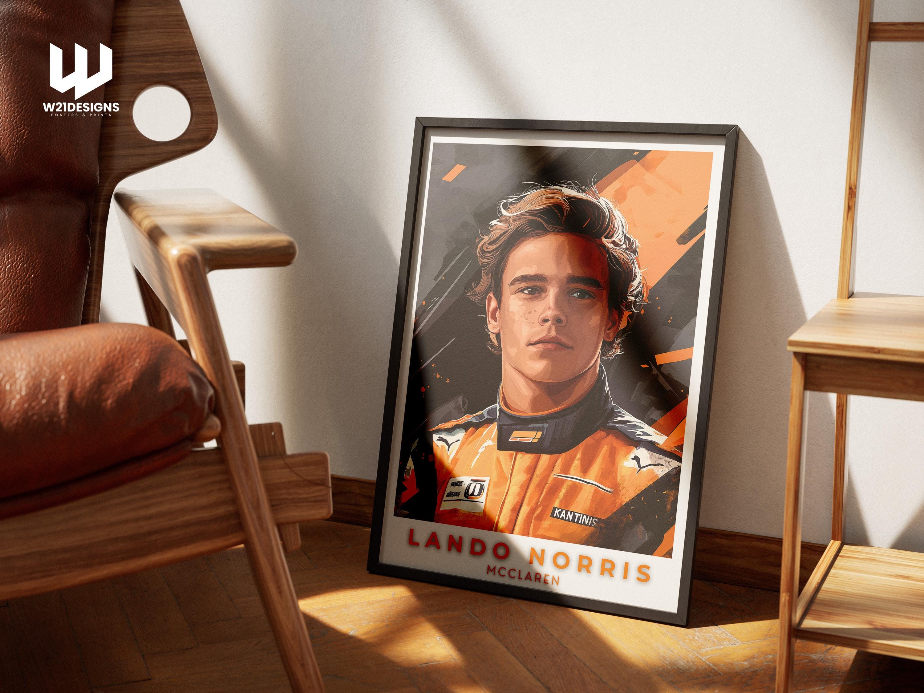 Lando Norris McLaren F1 Art Print: Formula 1 Racing Poster