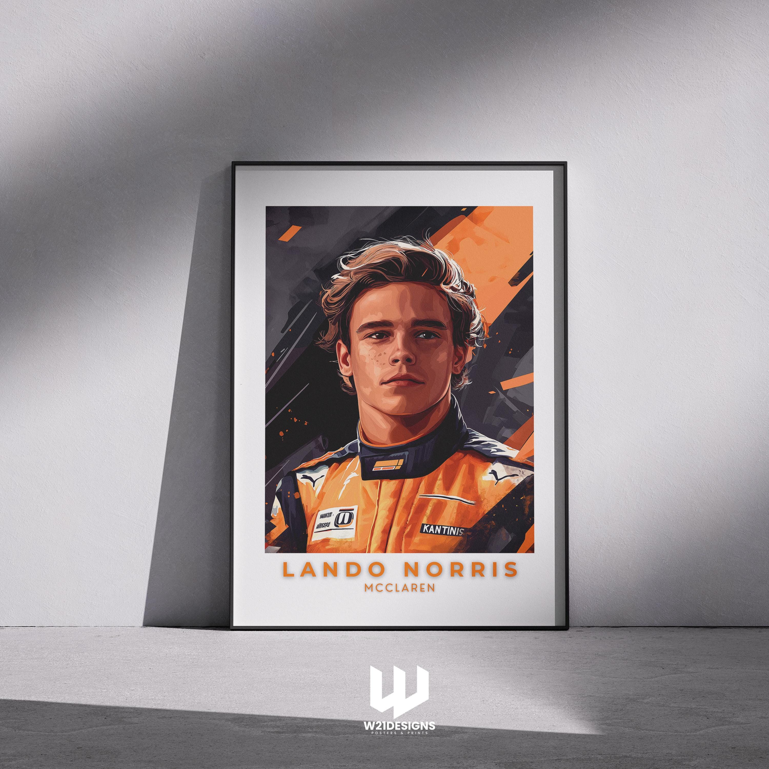 Lando Norris McLaren F1 Art Print: Formula 1 Racing Poster