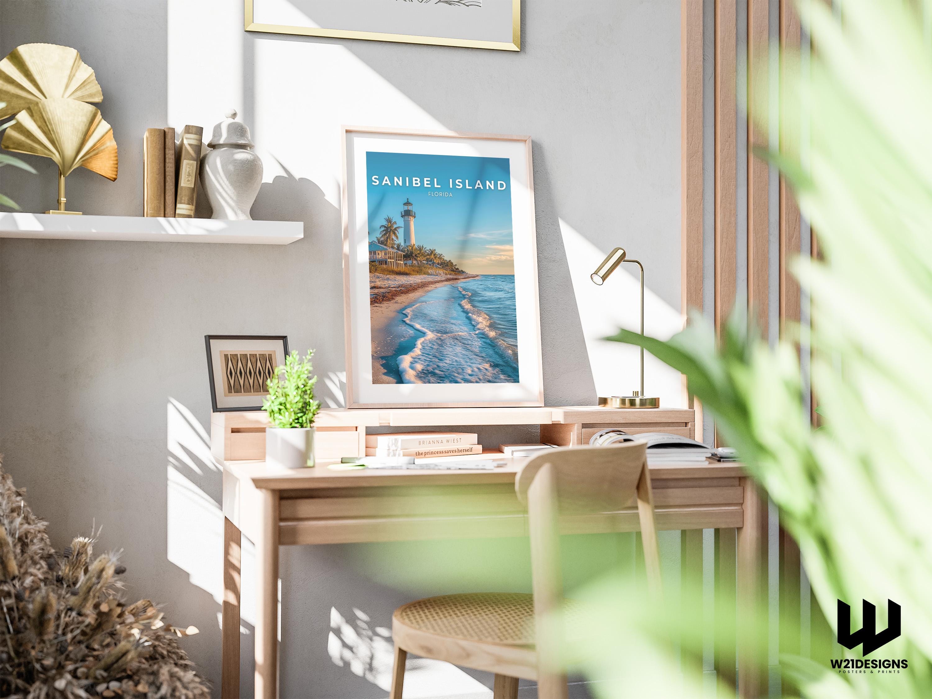 Sanibel Island Lighthouse Print: Florida Coastal Wall Art