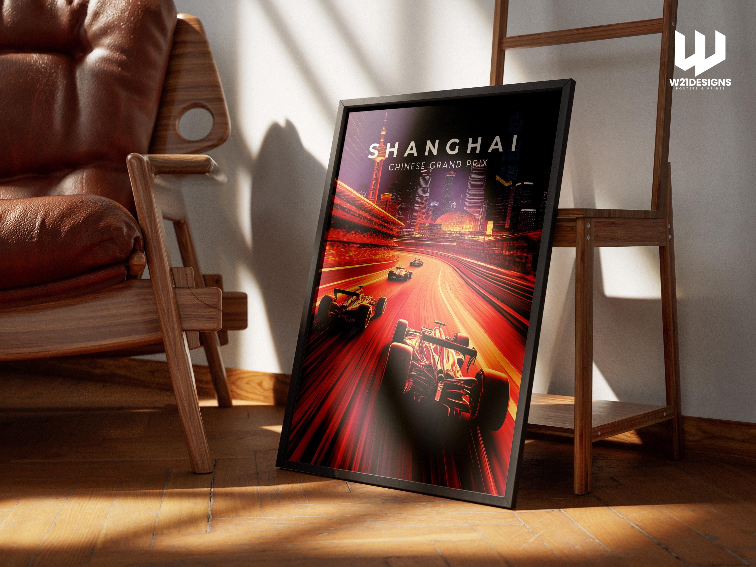 Shanghai Grand Prix Poster: Formula 1 Racing Print