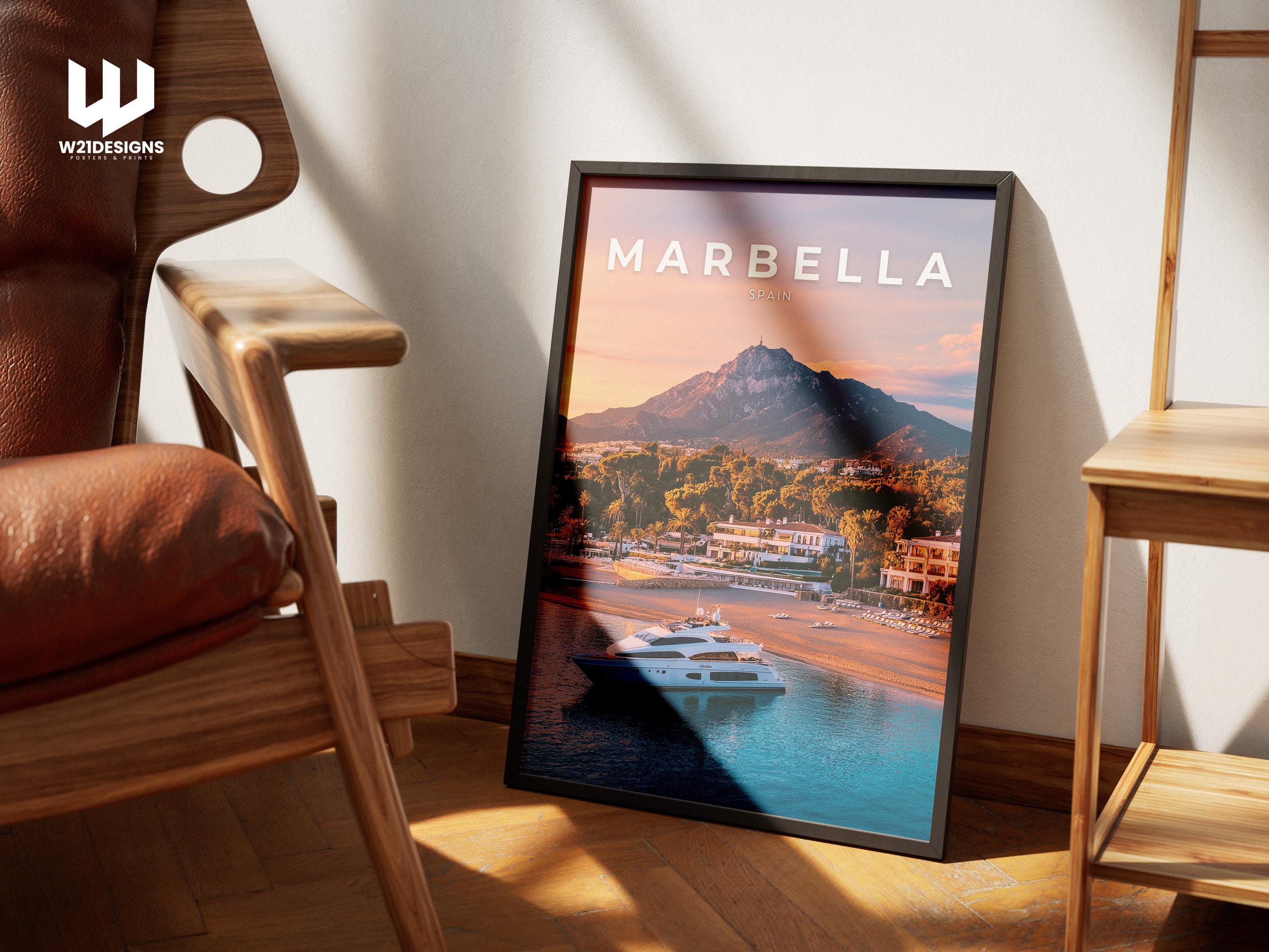 Marbella Travel Poster: Spanish Riviera Coastal Art Print
