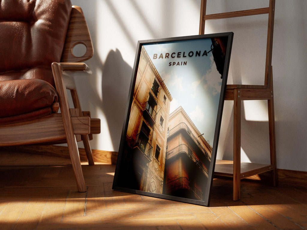 Barcelona Travel Poster: Vintage Spanish Architecture Print