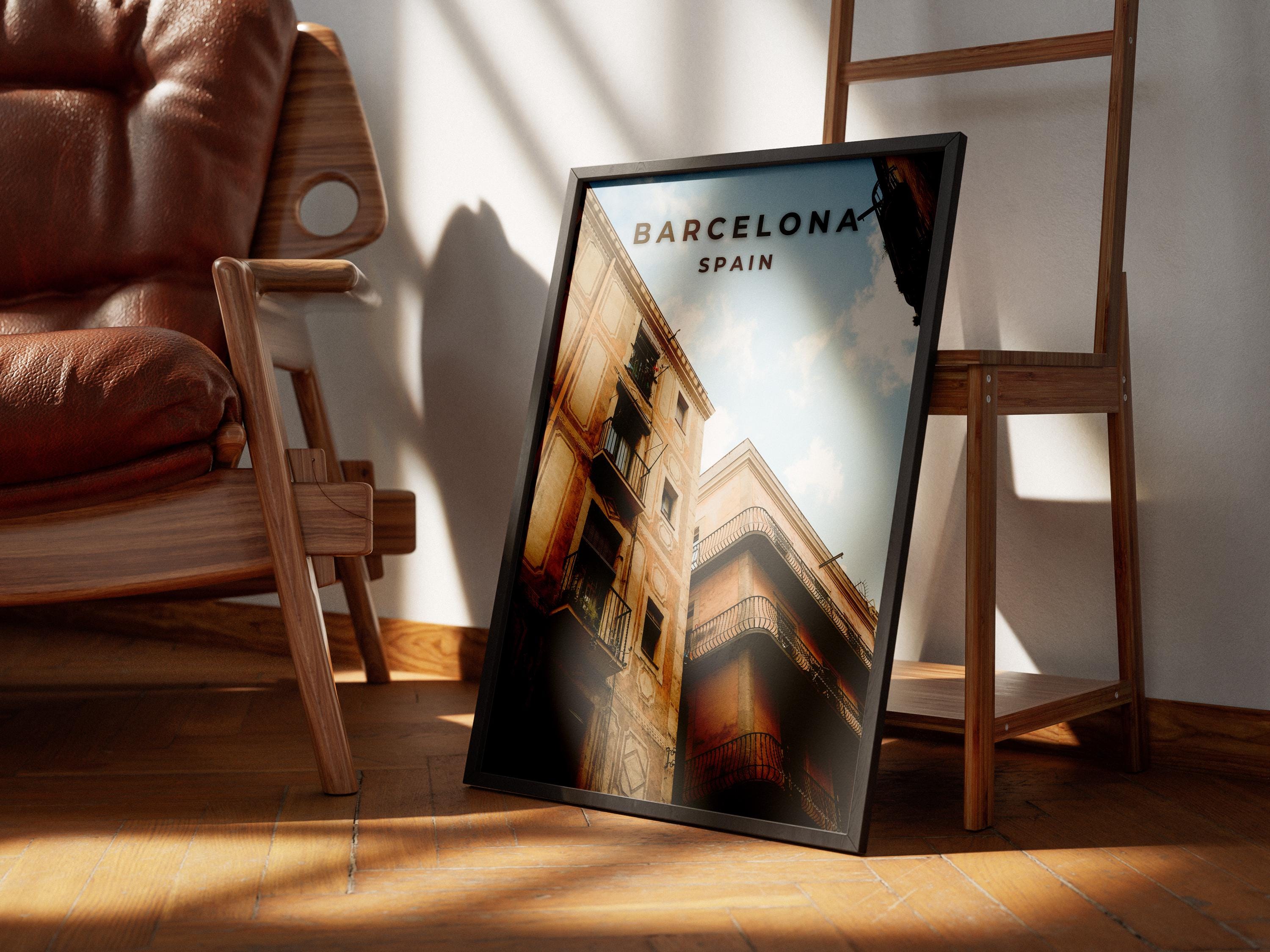 Barcelona Travel Poster: Vintage Spanish Architecture Print