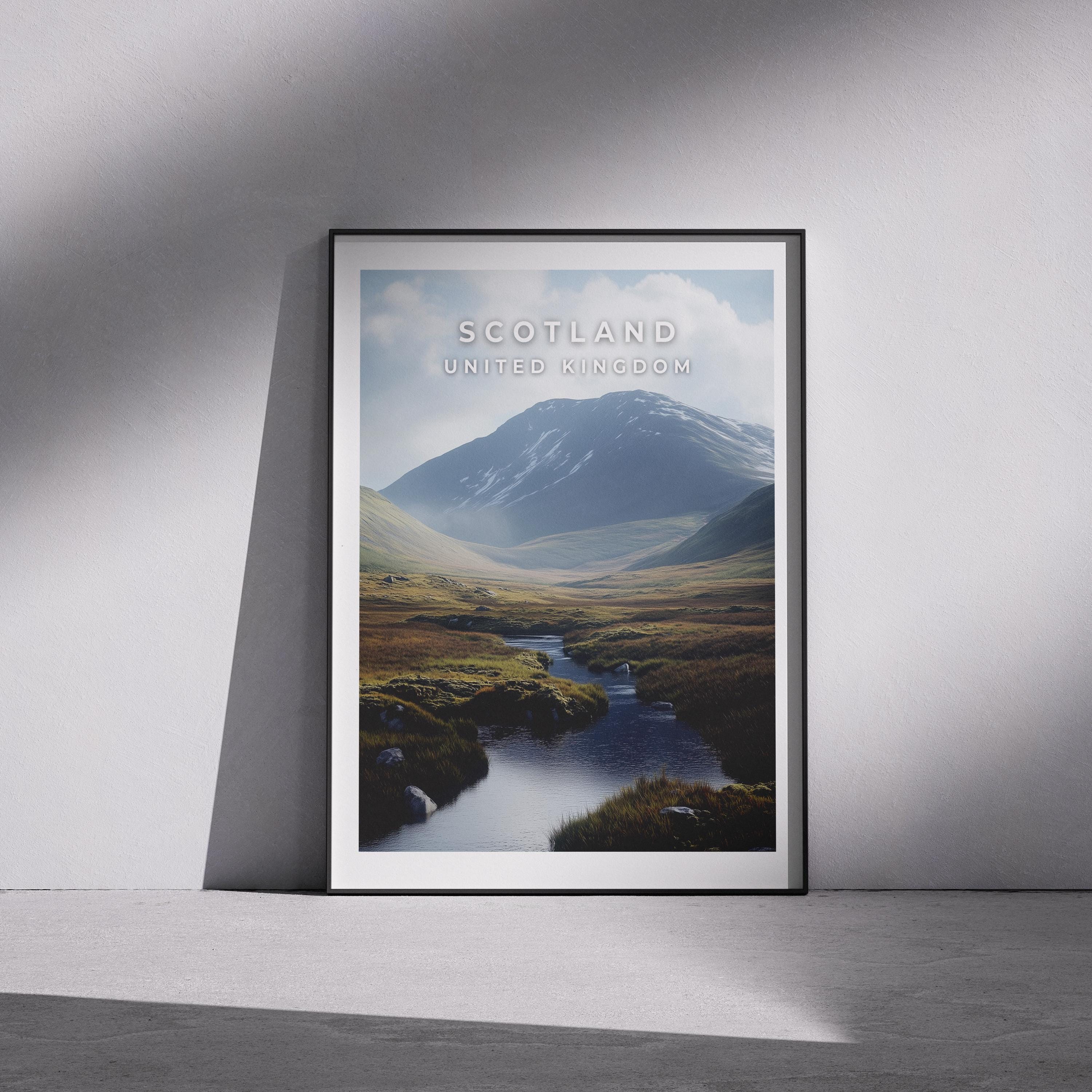 Scottish Highlands Travel Poster: Scotland Wall Art Print