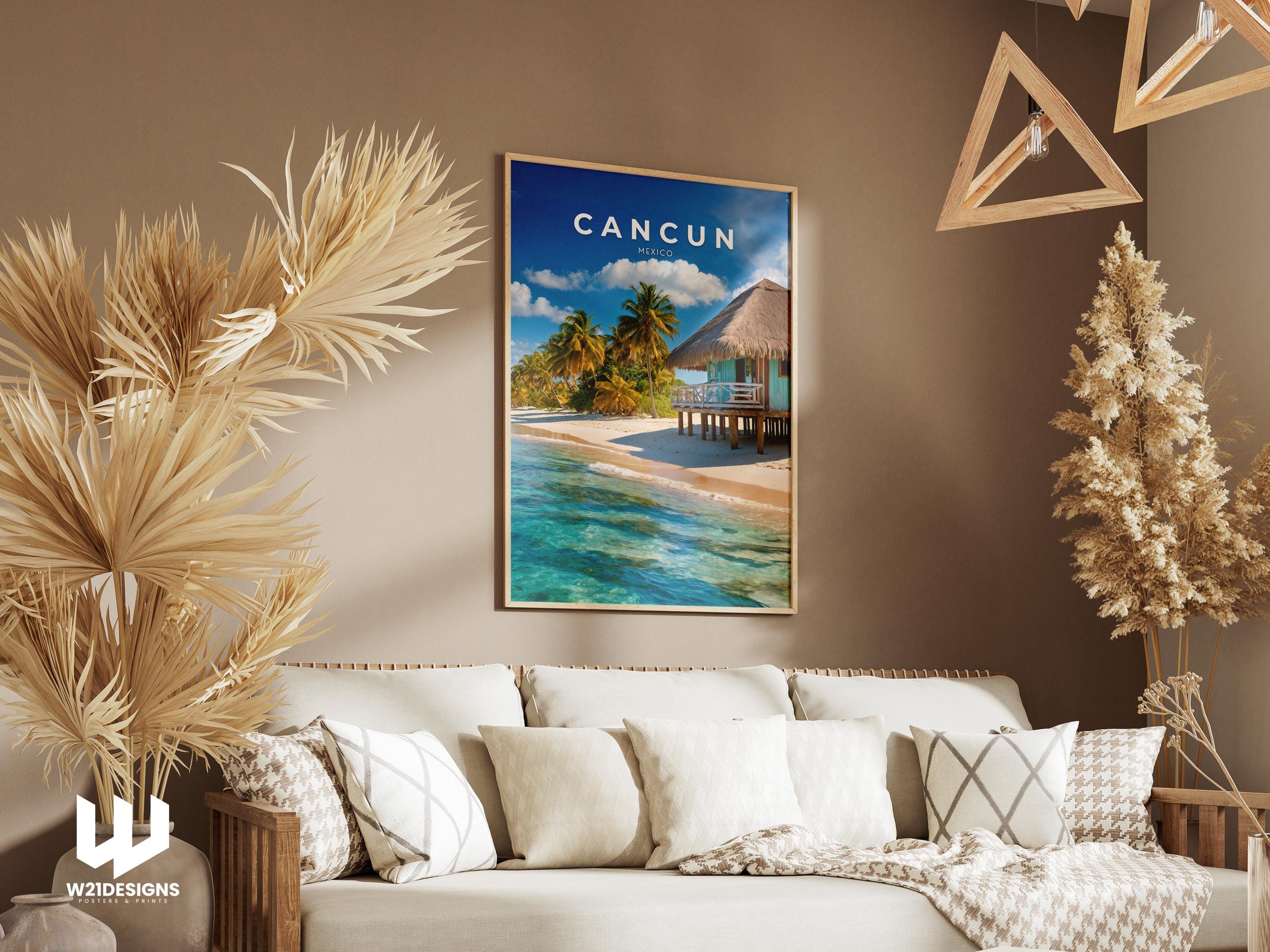Cancun Beach Print: Tropical Mexico Coastal Wall Art