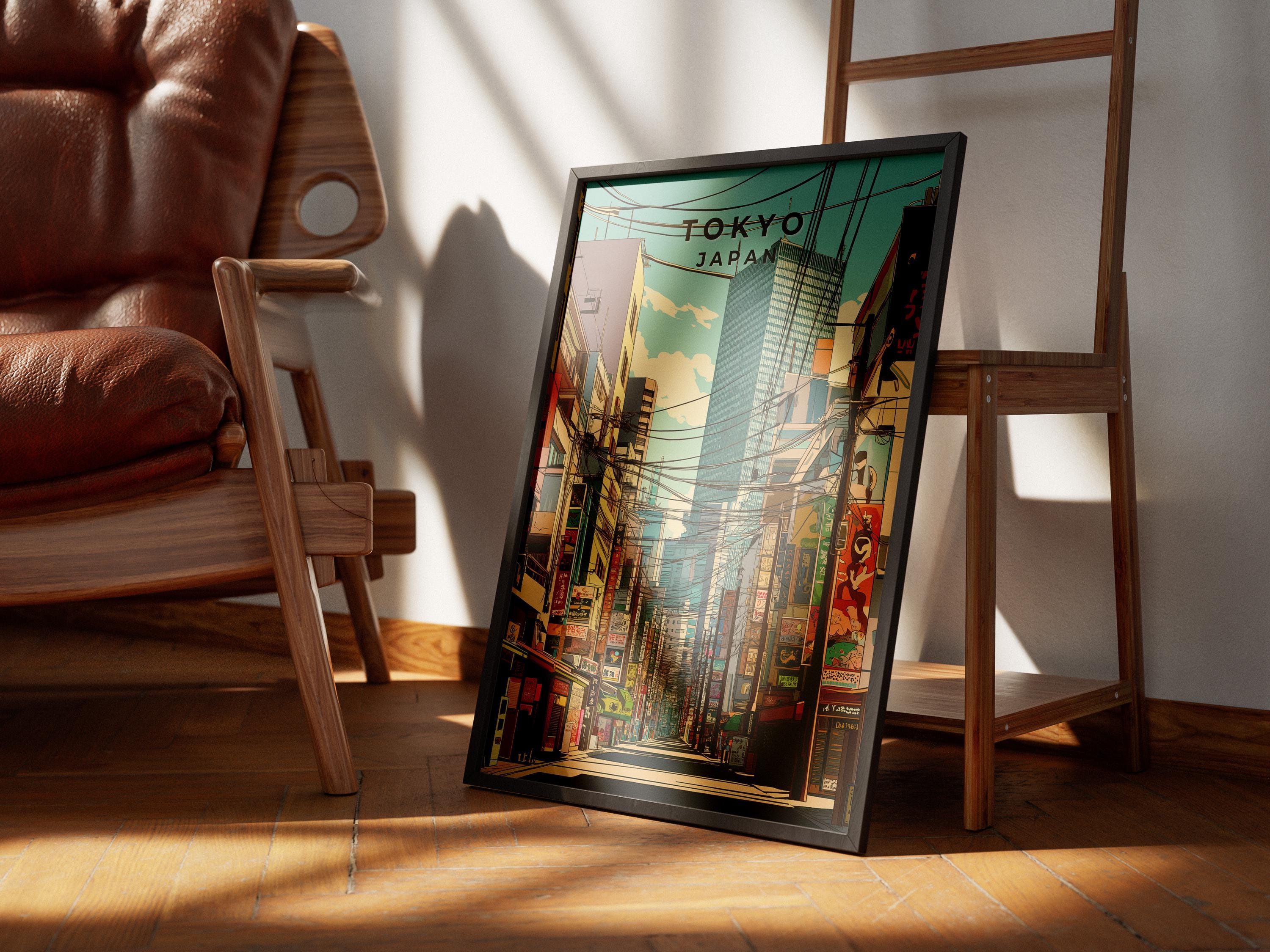 Tokyo Travel Poster: Vintage Japanese Cityscape Art Print