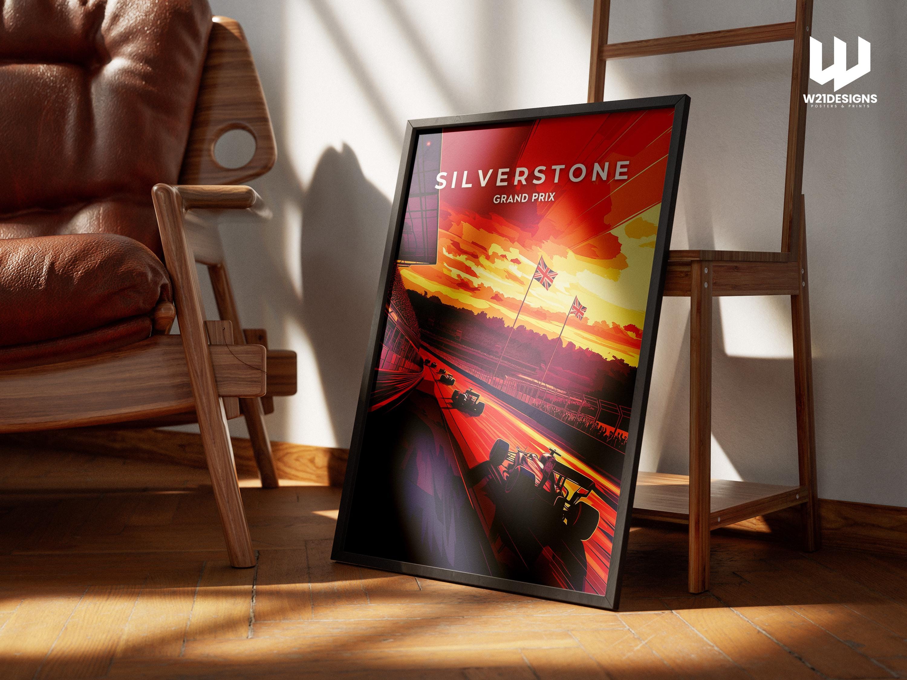 Silverstone Grand Prix Poster: British F1 Racing Art Print