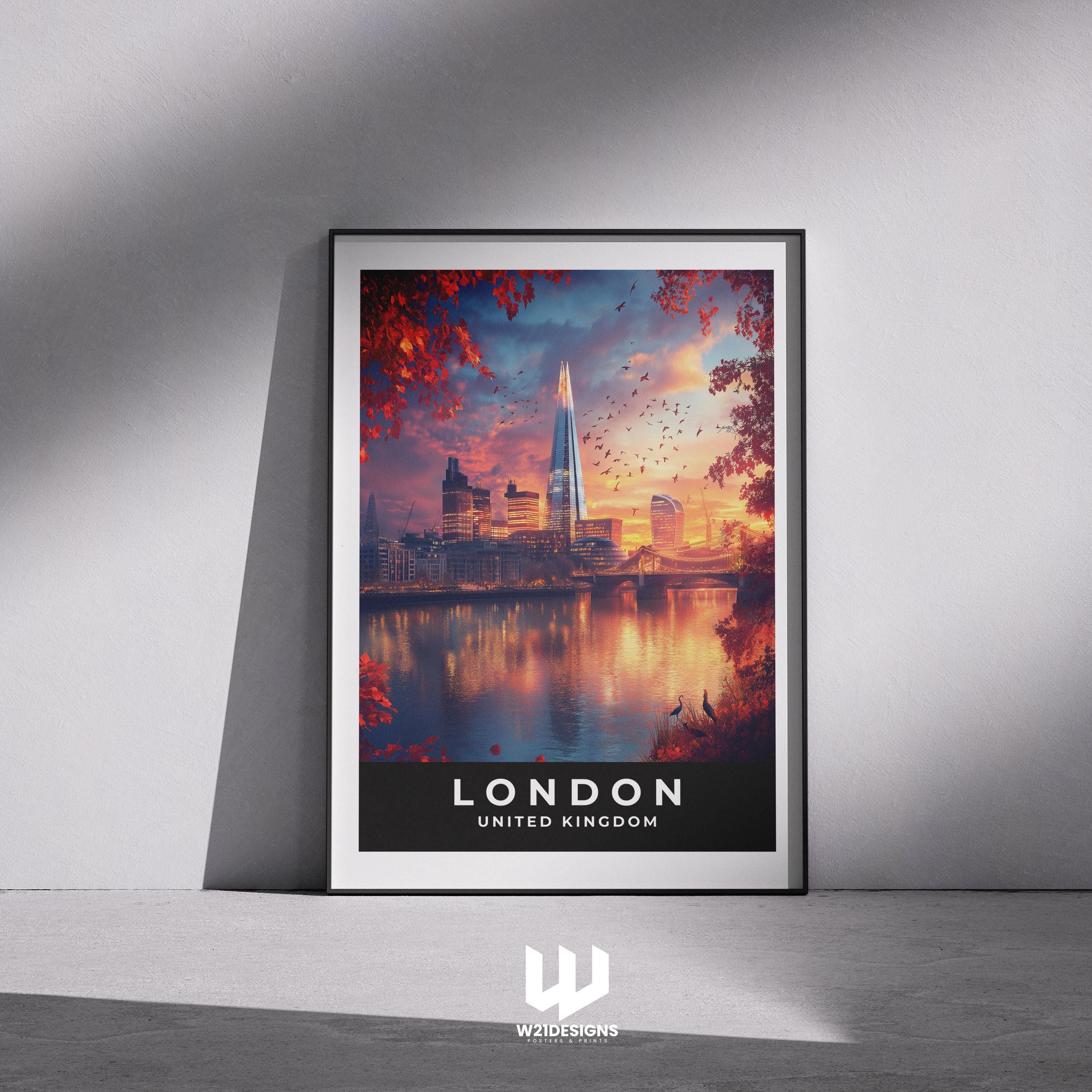 London Travel Poster: Big Ben & Westminster Art Print