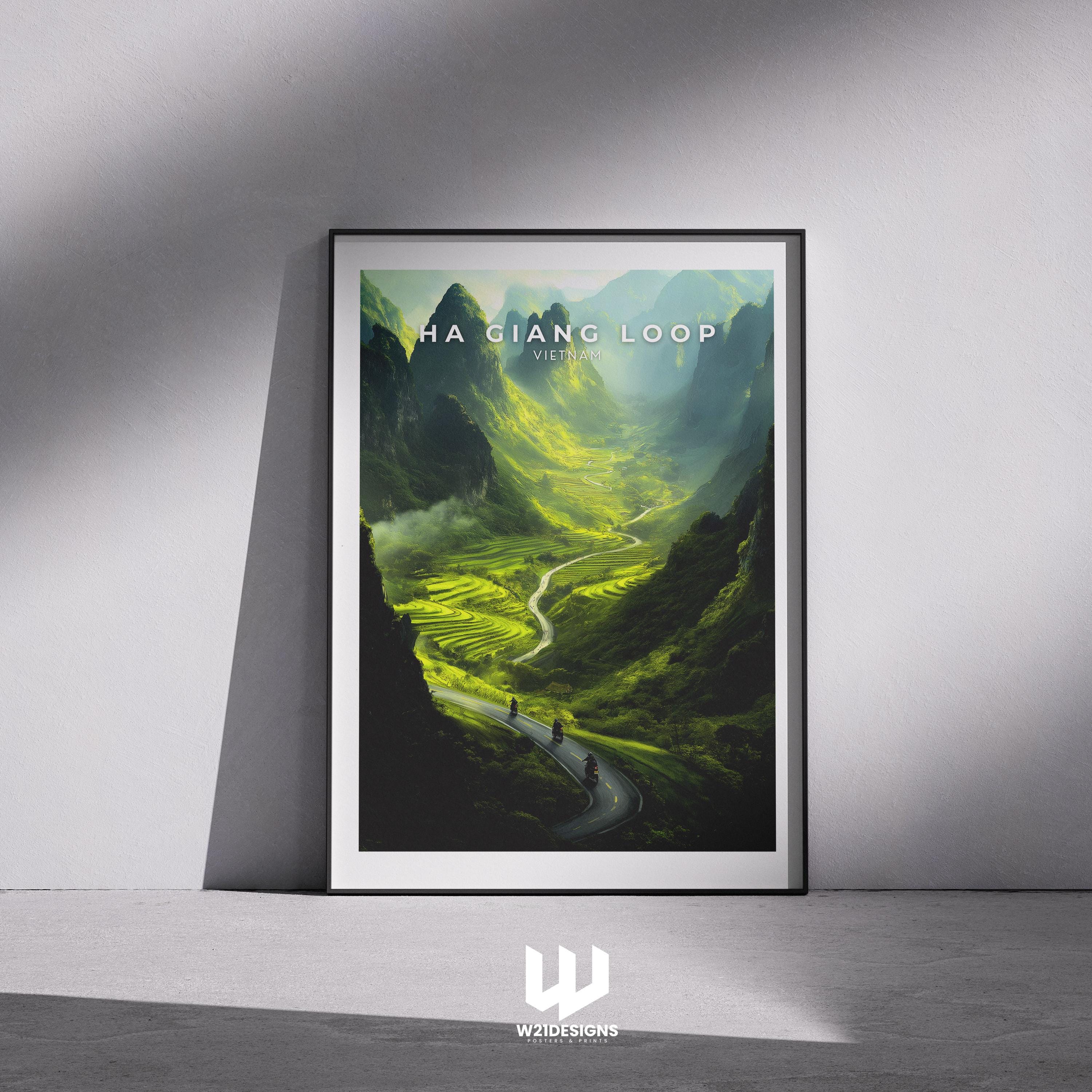 Ha Giang Loop Vietnam Travel Poster: Scenic Road Trip Art Print