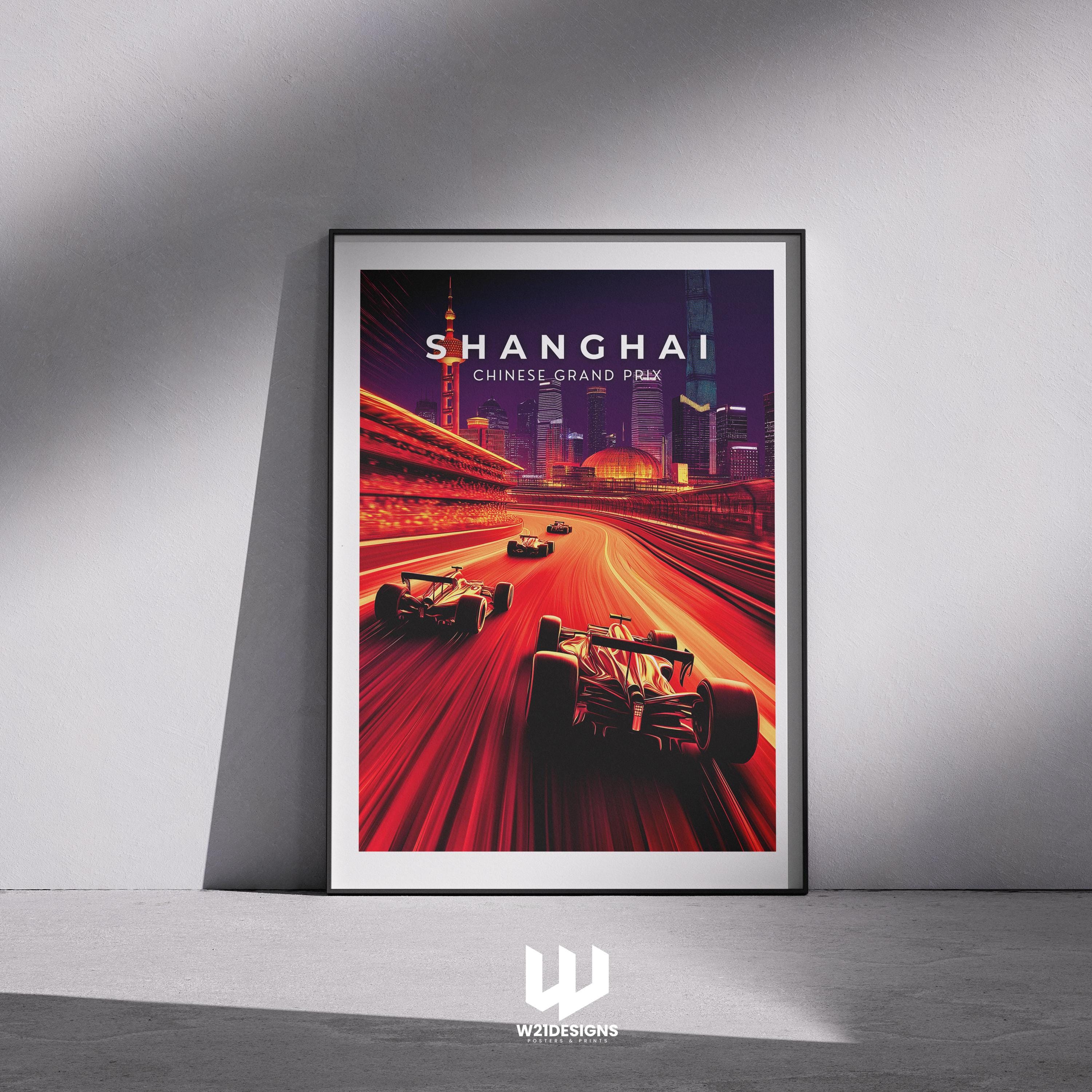 Shanghai Grand Prix Poster: Formula 1 Racing Print