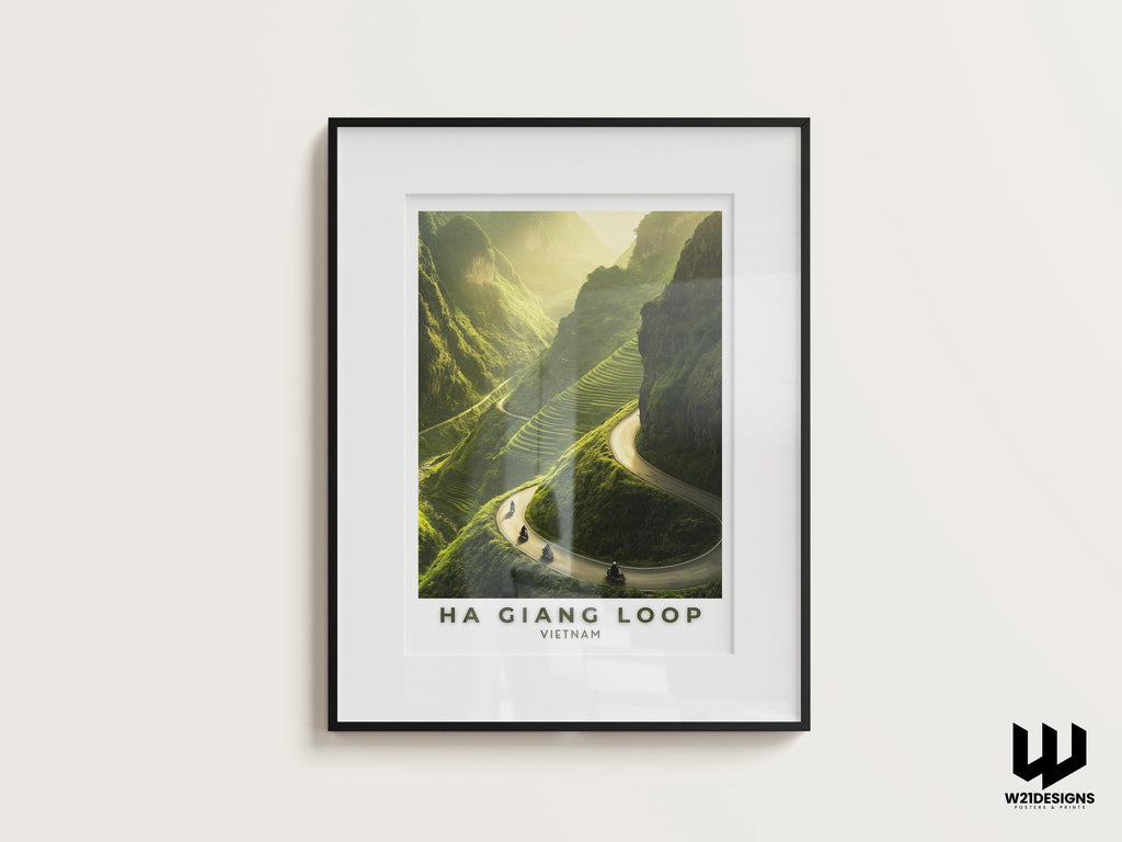 Ha Giang Loop Travel Poster: Vietnam Road Trip Wall Art