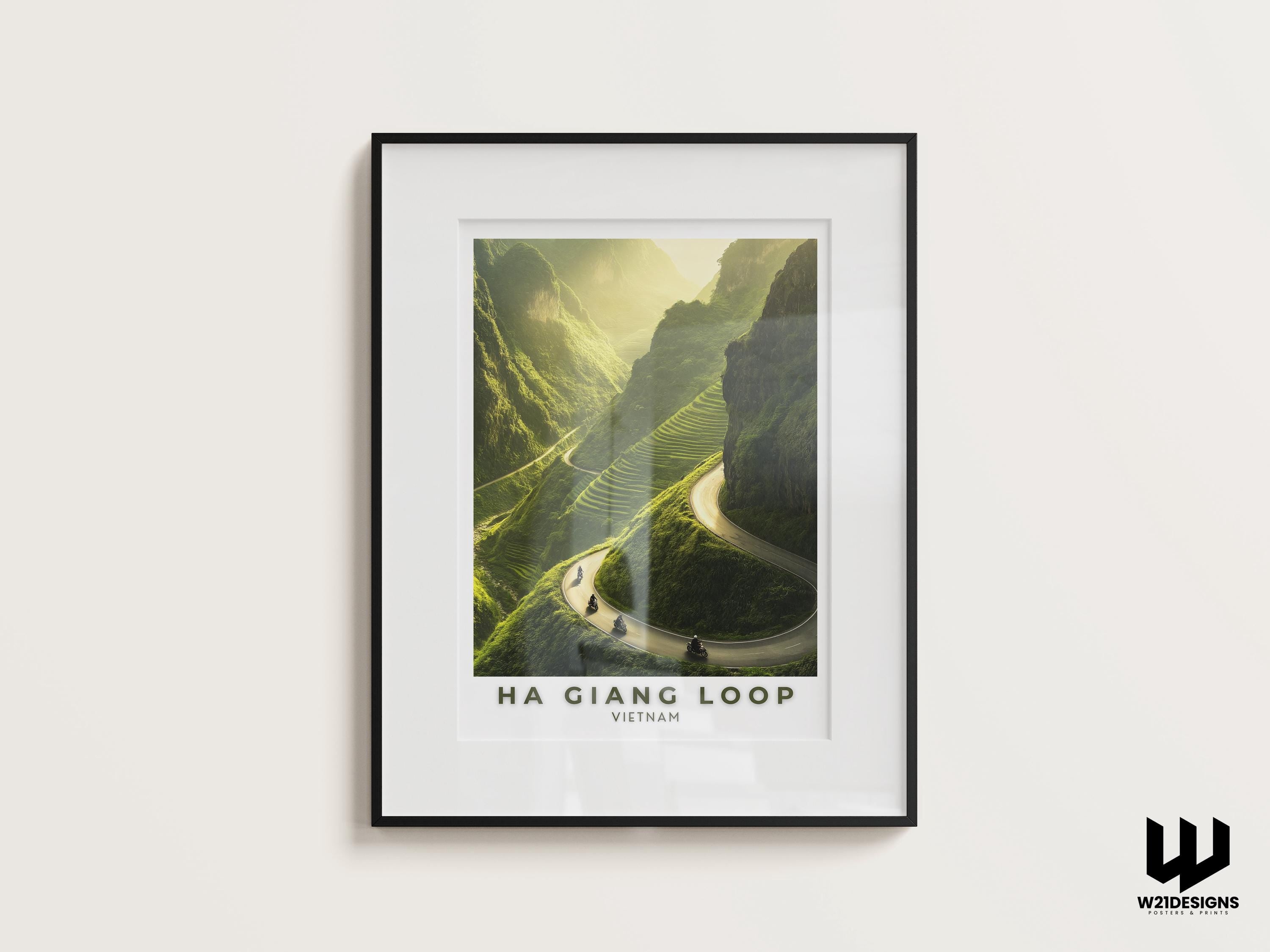 Ha Giang Loop Travel Poster: Vietnam Road Trip Wall Art