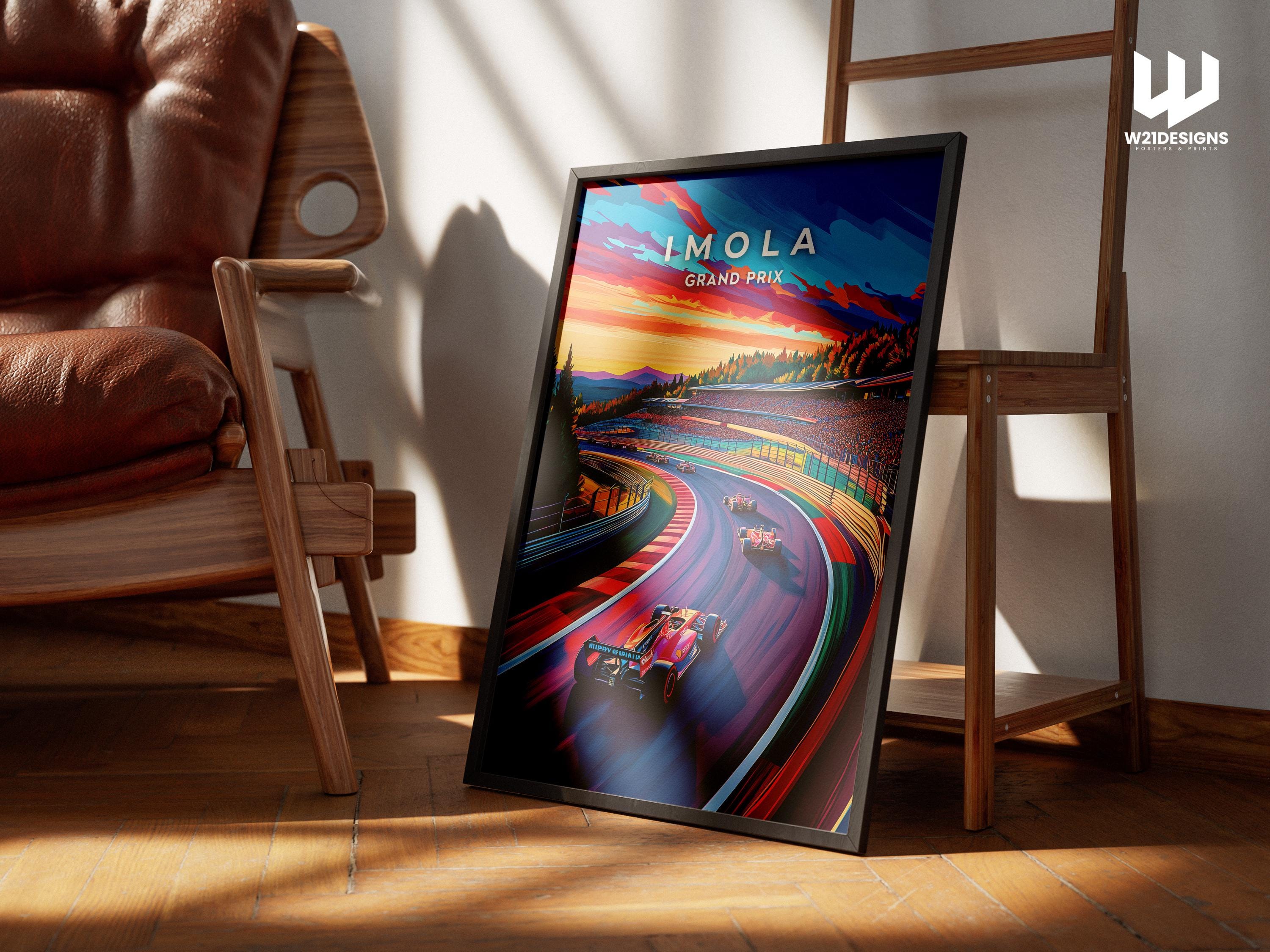Imola Grand Prix Poster: Formula 1 Racing Art Print
