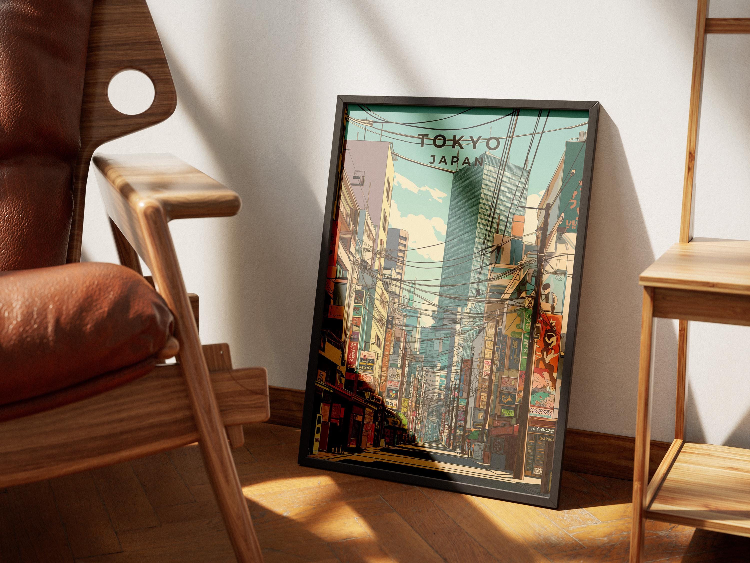 Tokyo Travel Poster: Vintage Japanese Cityscape Art Print
