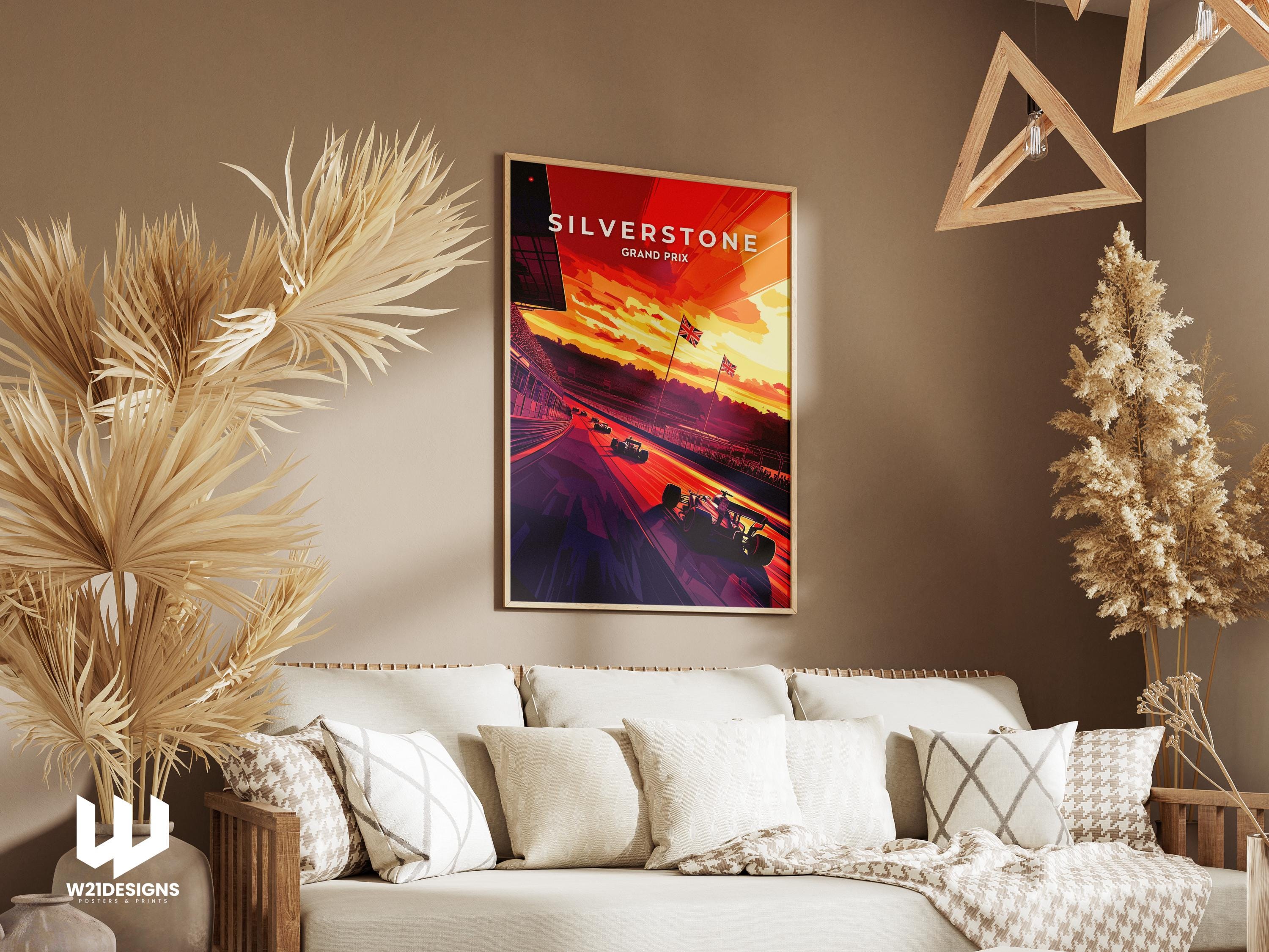 Silverstone Grand Prix Poster: British F1 Racing Art Print